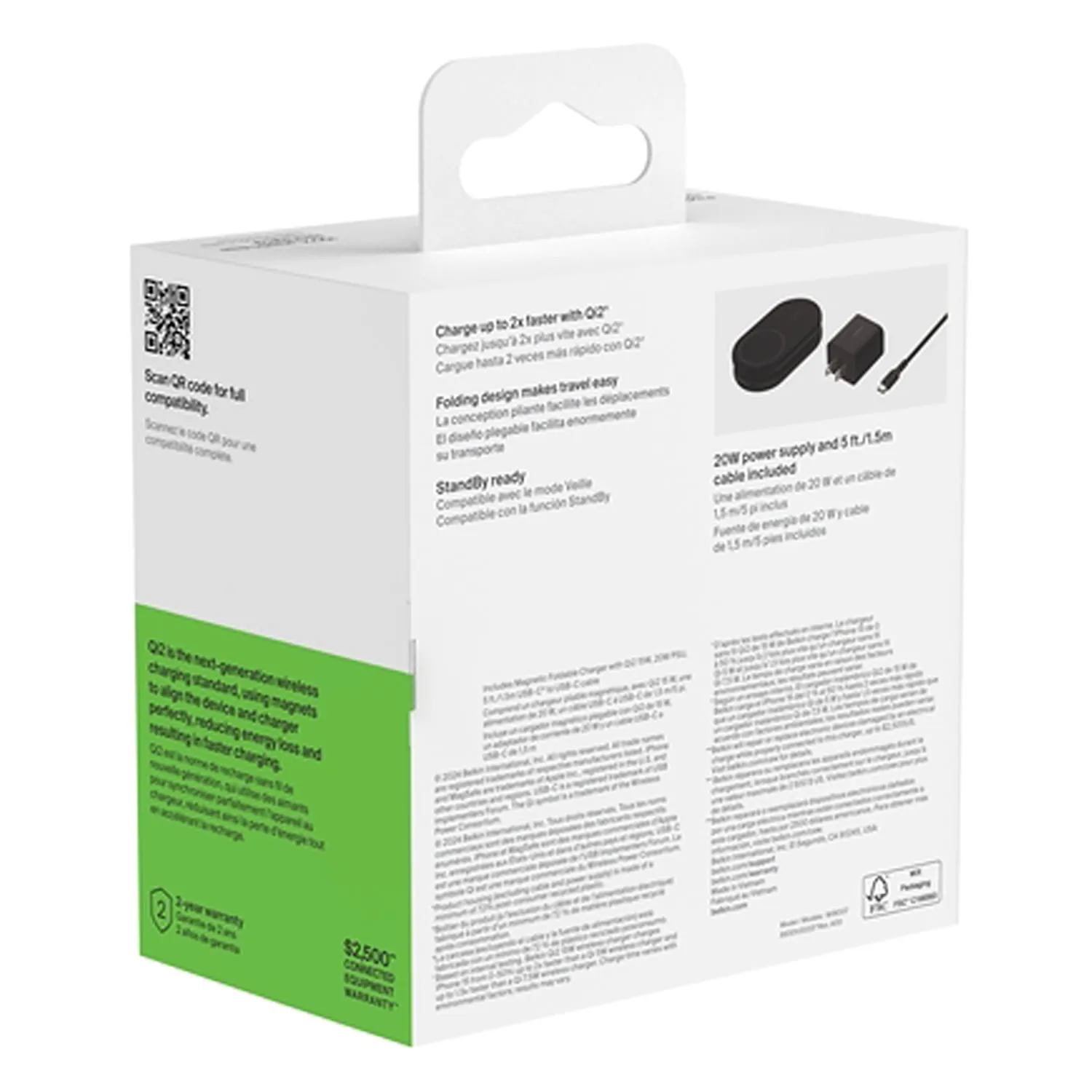 Belkin WIB007TTBK — QI2 LOW COST SINGLE WIRELESS CHARGING STAND, BLACK