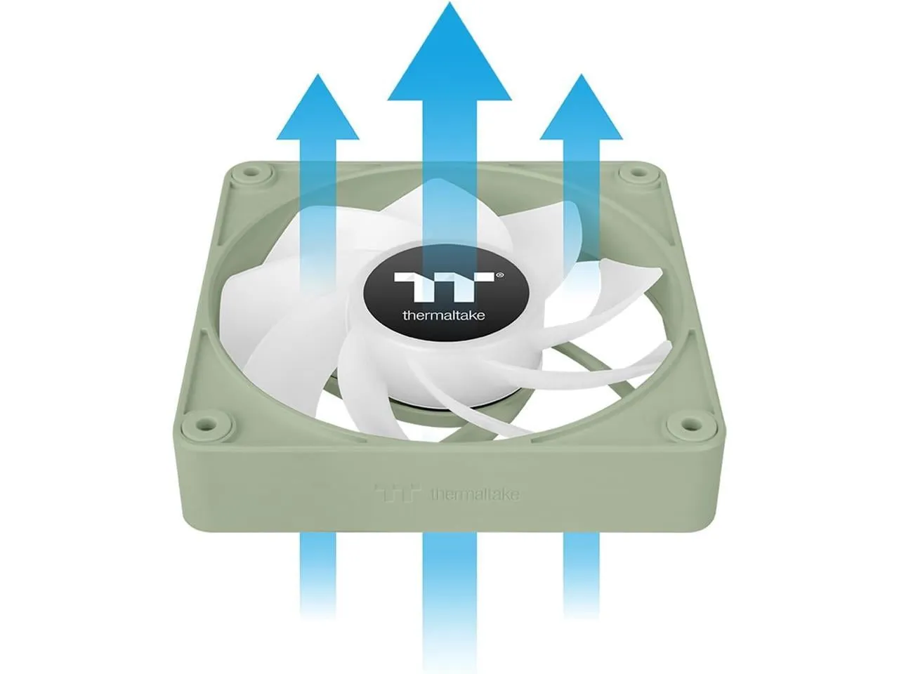 Thermaltake CL-F199-PL14MG-A — THERMALTAKE CT140 EX REVERSE ARGB SYNC PC COOLING FAN (3-FAN PACK) - MATCHA GREE