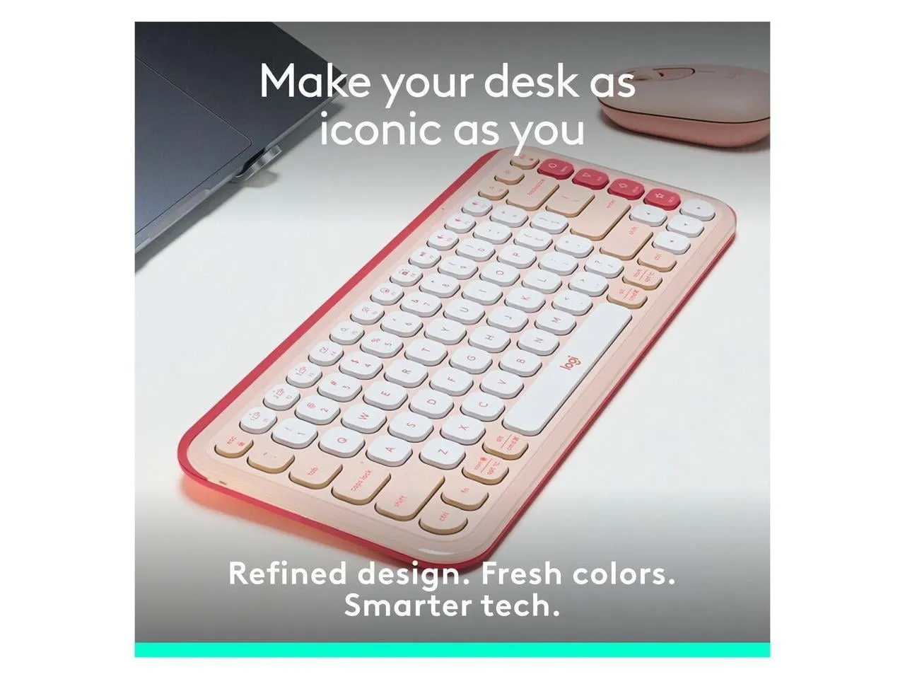Logitech 920-013049 — POP ICON KEYS (ROSE & OFF-WHITE)