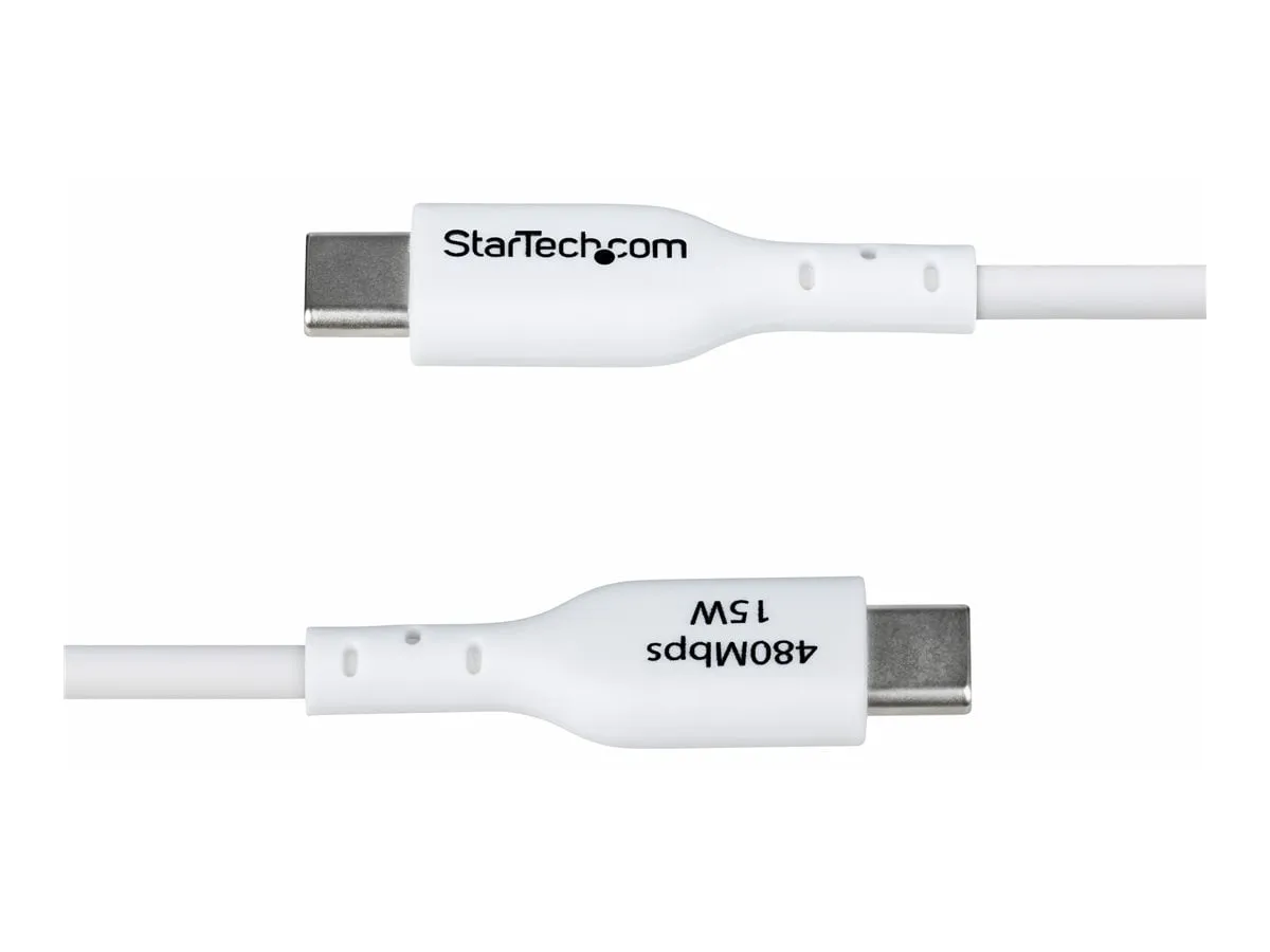 STARTECH USB2AC3FWHE — 3FT (91CM) USB-A TO USB-C CHARGING CABLE, CHARGE & SYNC, 3A, USB 2.0, TPE JACKET