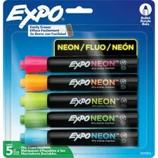 Newell Brands 2211553 — EXPO DRY ERASE LOW ODOR BULLETT 5CT NEON