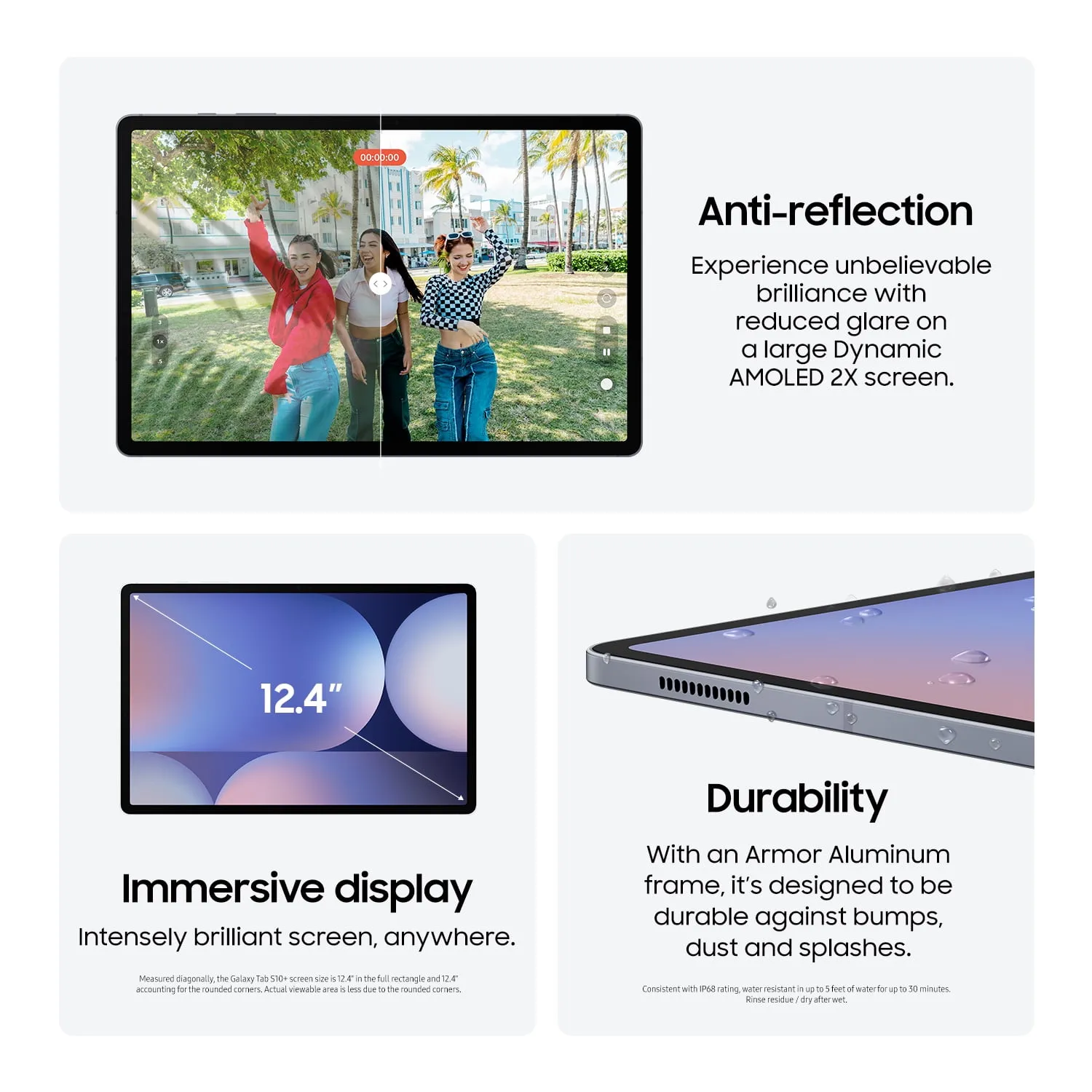 SAMSUNG SM-X820NZAEXAR — Galaxy Tab S10+ 12" 512GB WiFi - Moonstone Gray