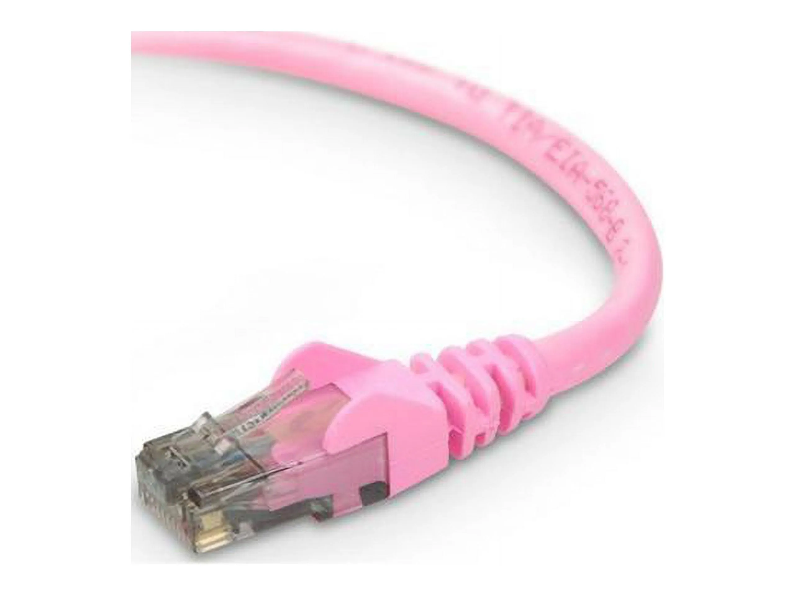Belkin A3L980-25-PNK-S — PATCH CABLE - UNSHIELDED TWISTED PAIR (UTP) - MALE LEFT GENDER - MALE RIGHT GEND