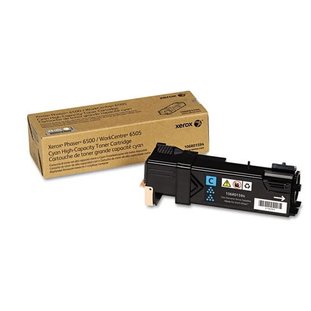 XEROX XER106R01594 — Xerox High Capacity Cyan Toner Cartridge 106R01594 2.5K Pages For Phaser 6500 WorkCentre 6505