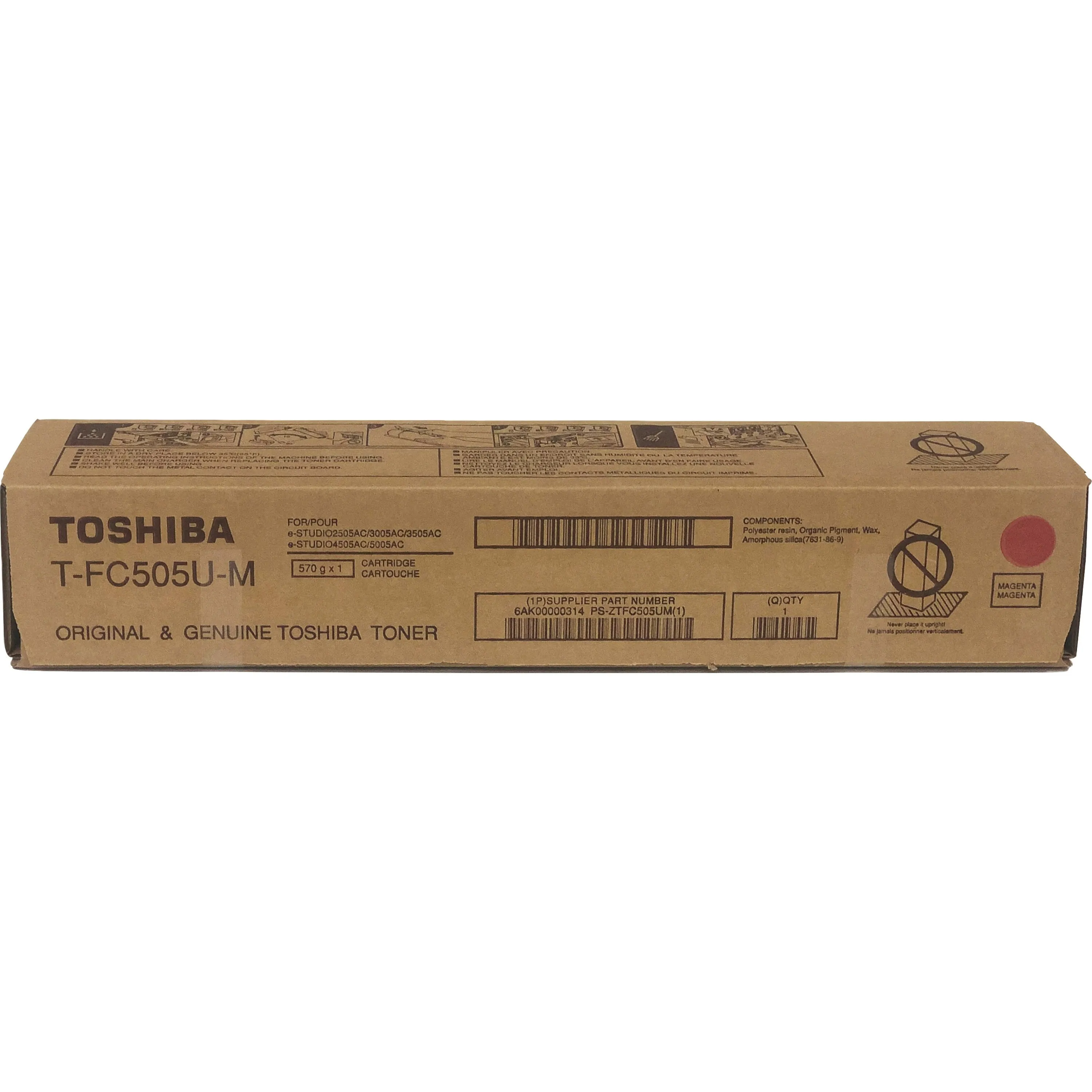 TOSHIBA TOSTFC505UM — TOSHIBA TFC505UM MAGENTA TONER CARTRIDGE FOR USE IN ESTUDIO 2505AC 3005AC 3505AC