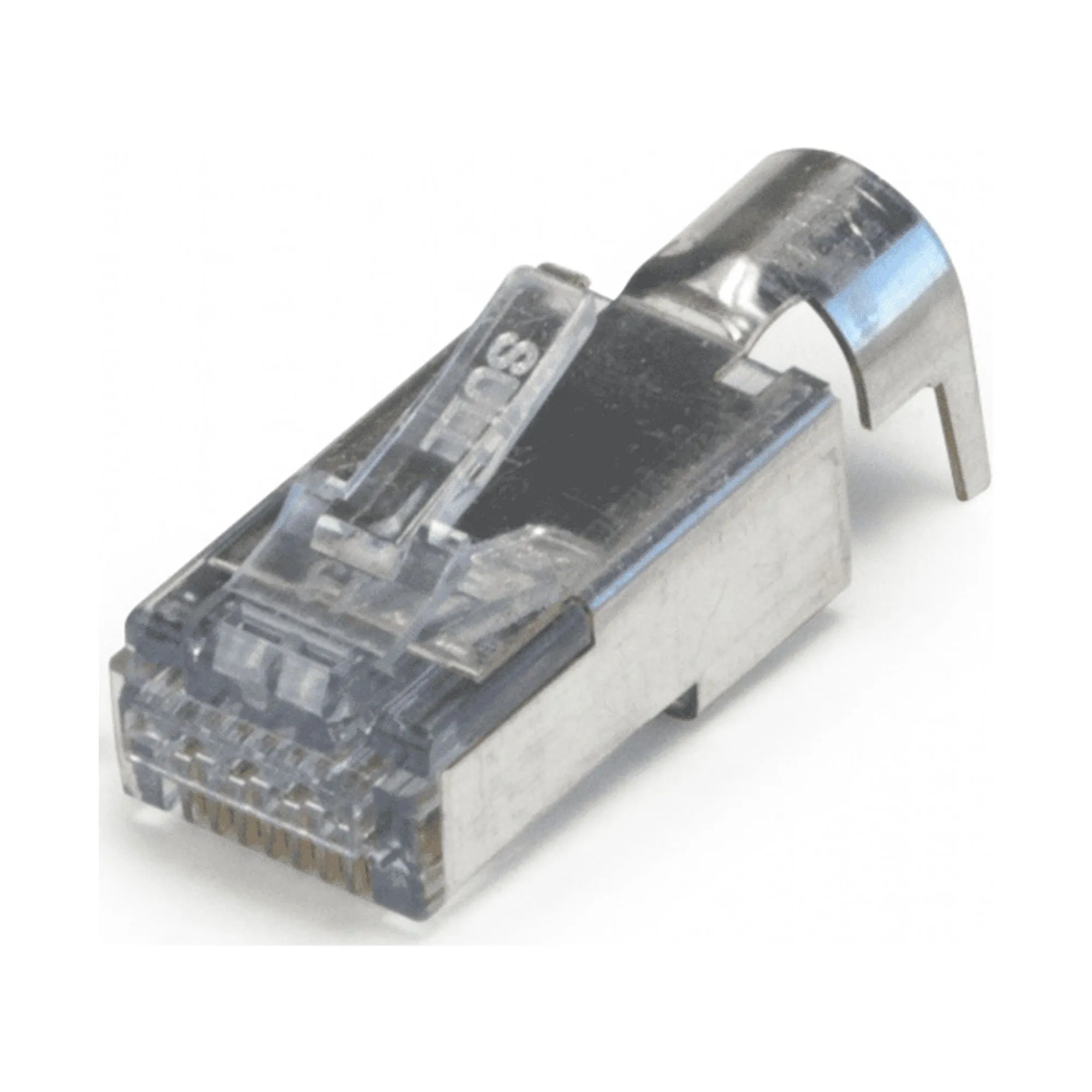 PLATINUM TOOLS 105029 — EZEX48 SHIELDED RJ45 EXTERNAL GROUND CONNECTORS, 100/BAG.