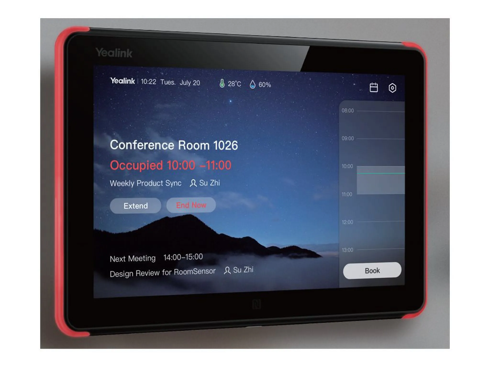 Yealink ROOMPANEL — 8-Inch Android Room Scheduling Panel with Touchscreen