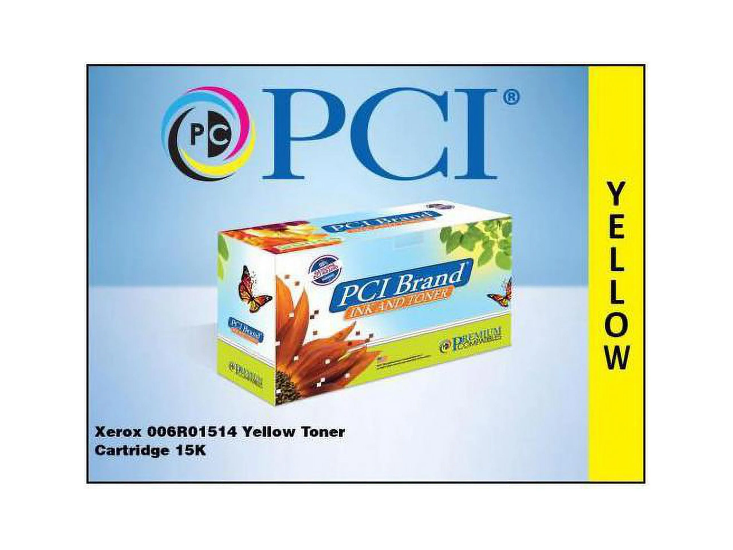 PCI 006R01514-PCI — PCI BRAND XEROX 6R01514 (XEROX 6R1514) YELLOW TONER CARTRIDGE (NON METERED) 1500
