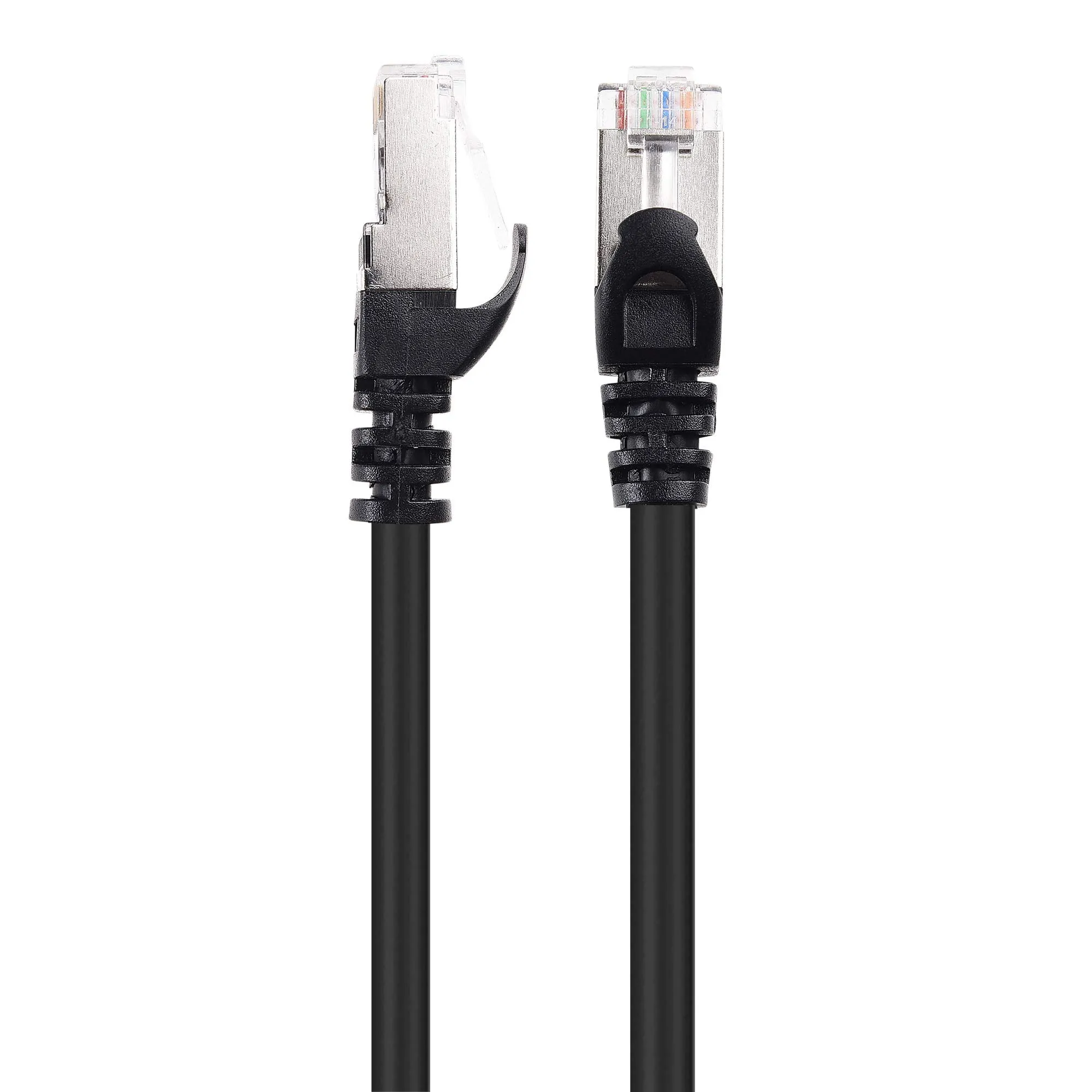 CABLE MATTERS 160012-BLK-1X5 — 1 FT CAT 6A 550MHZ SSTP GIGABIT SNAGLESS ETHERNET PATCH CABLE - BLACK - 5-PACK