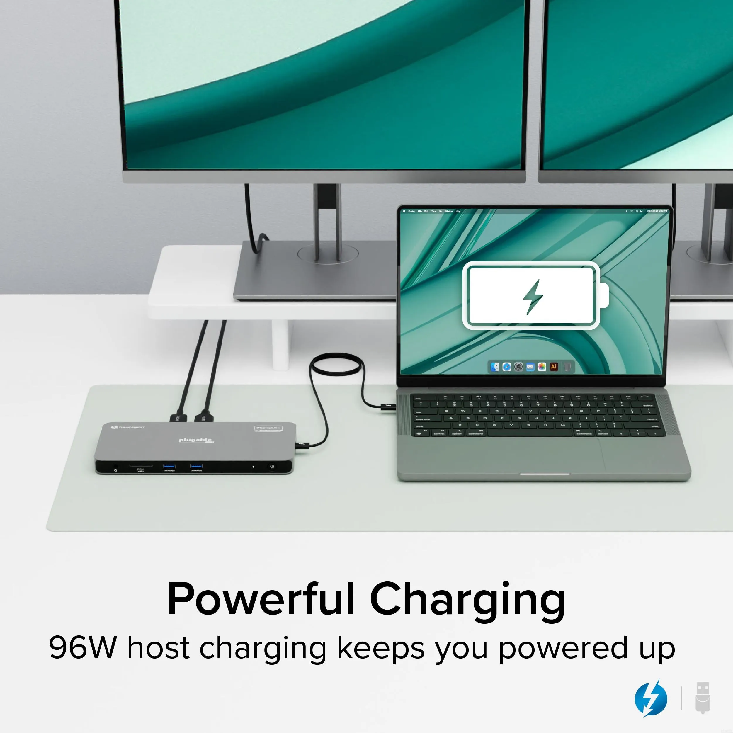 Plugable Technologies TBT-6950PD — Plugable Thunderbolt 4 Dock for Quad Monitor Setup
