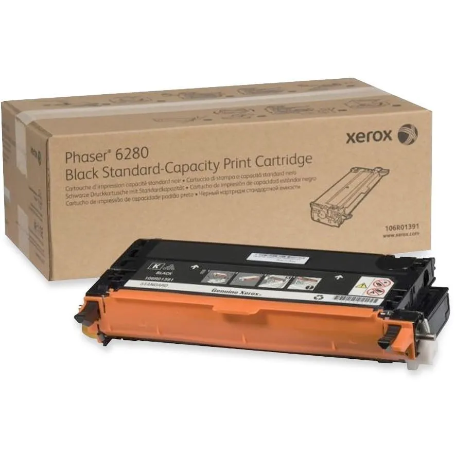XEROX 106R01391 — Xerox Black Standard Capacity Print Cartridge Phaser 6280 106R01391