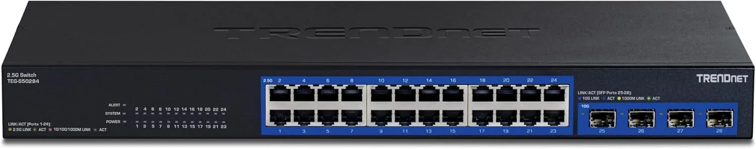 TRENDNET TEG-S50284 - TRENDNET 28-Port 2.5G Ethernet Switch with 10G SFP+ Ports