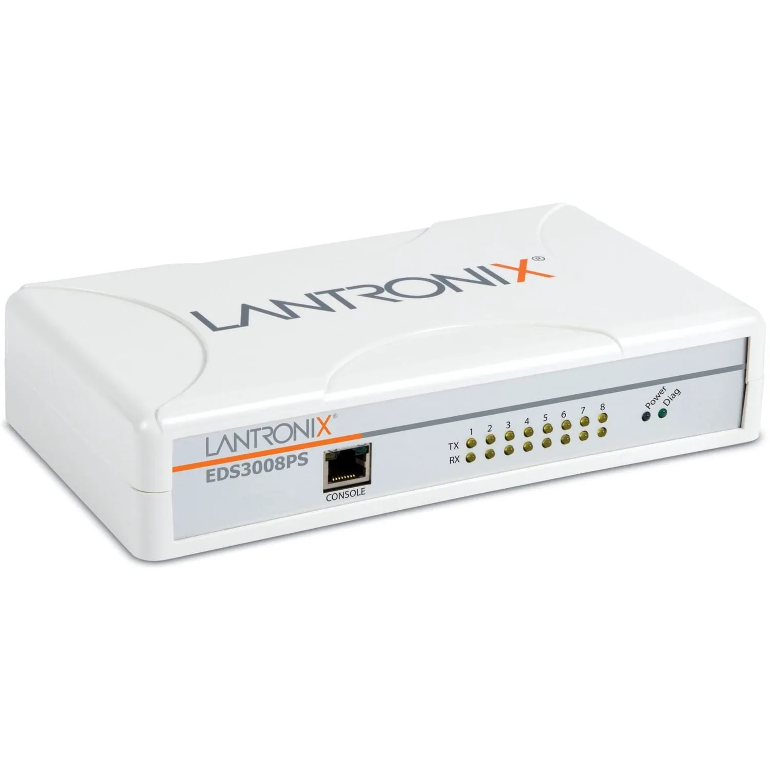 Lantronix EDS3008PS1NS — EDS 3000PS SECURE DEVICE SERVER, 8-PORT SERIAL, 1 GBE ETHERNET, 110-240 VAC, DES