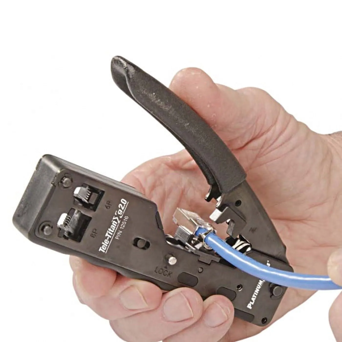 PLATINUM TOOLS 12516C — TELE-TITAN XG 2.0 CRIMP TOOL. CLAMSHELL.