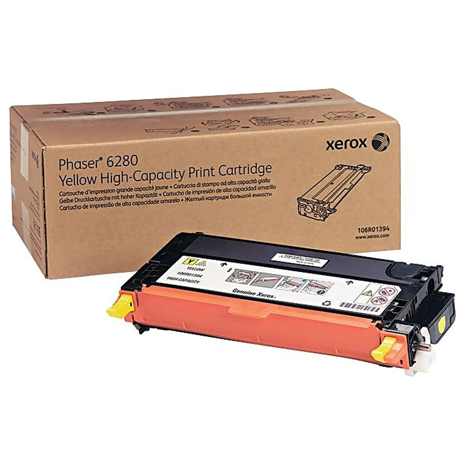 XEROX XER106R01394 — Xerox 106R01394 Toner Cartridge - Laser - High Yield - 5900 Pages - Yellow - 1 Each