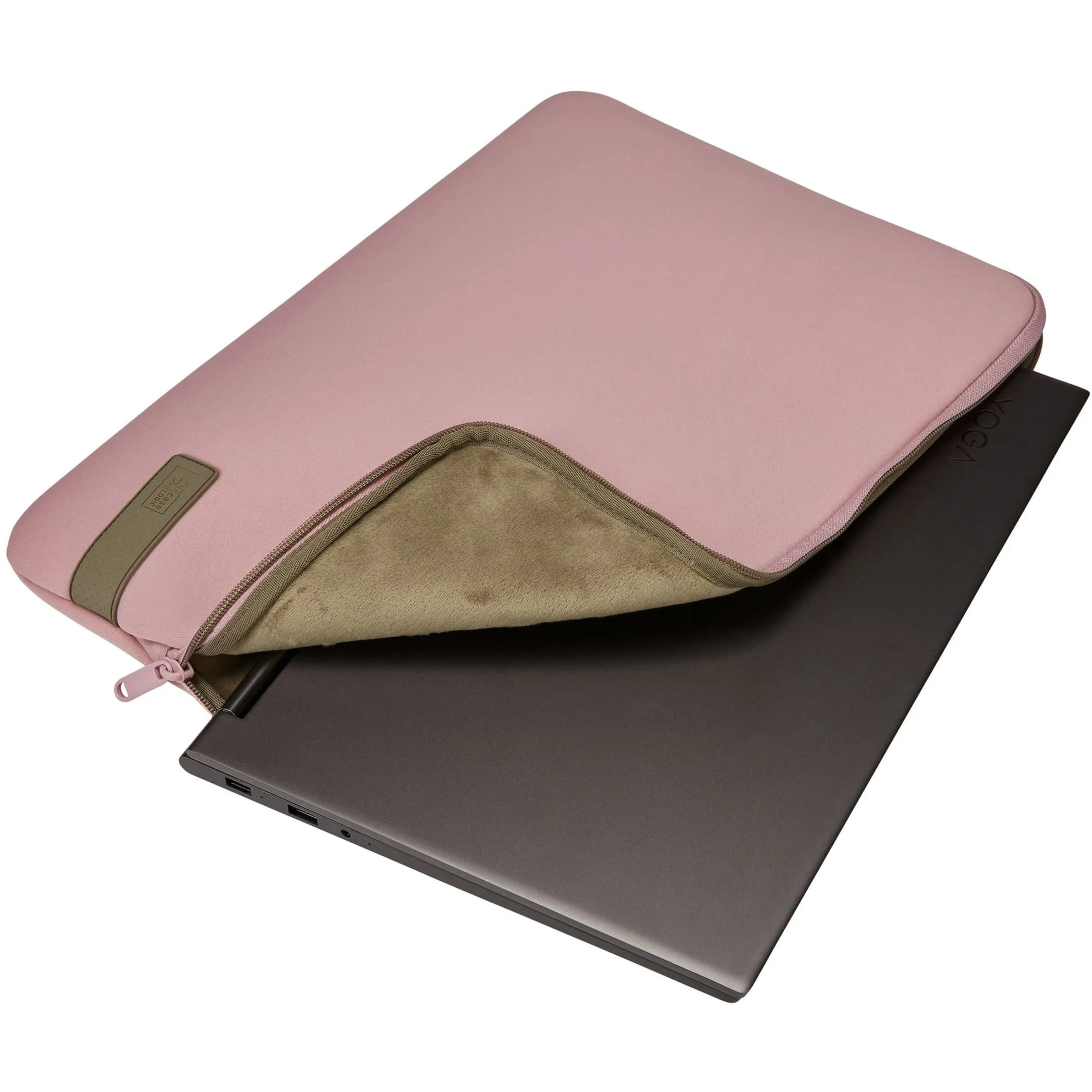 Case Logic 3204700 — Reflective 15.6-Inch Memory Foam Laptop Sleeve - Zephyr Pink/Mermaid