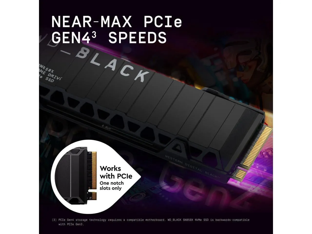 Western Digital WDS400T2XHE-00BCA0 — 4TB WD BLACK SN850X NVME GEN 4 PCIE M.2 2280 W/HEATSINK
