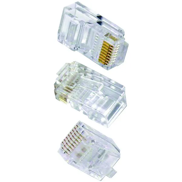 ETHEREAL RA48007 — Ethereal 8-pin Cat-6 Crimp Connector, 50 Pk ETHC6T