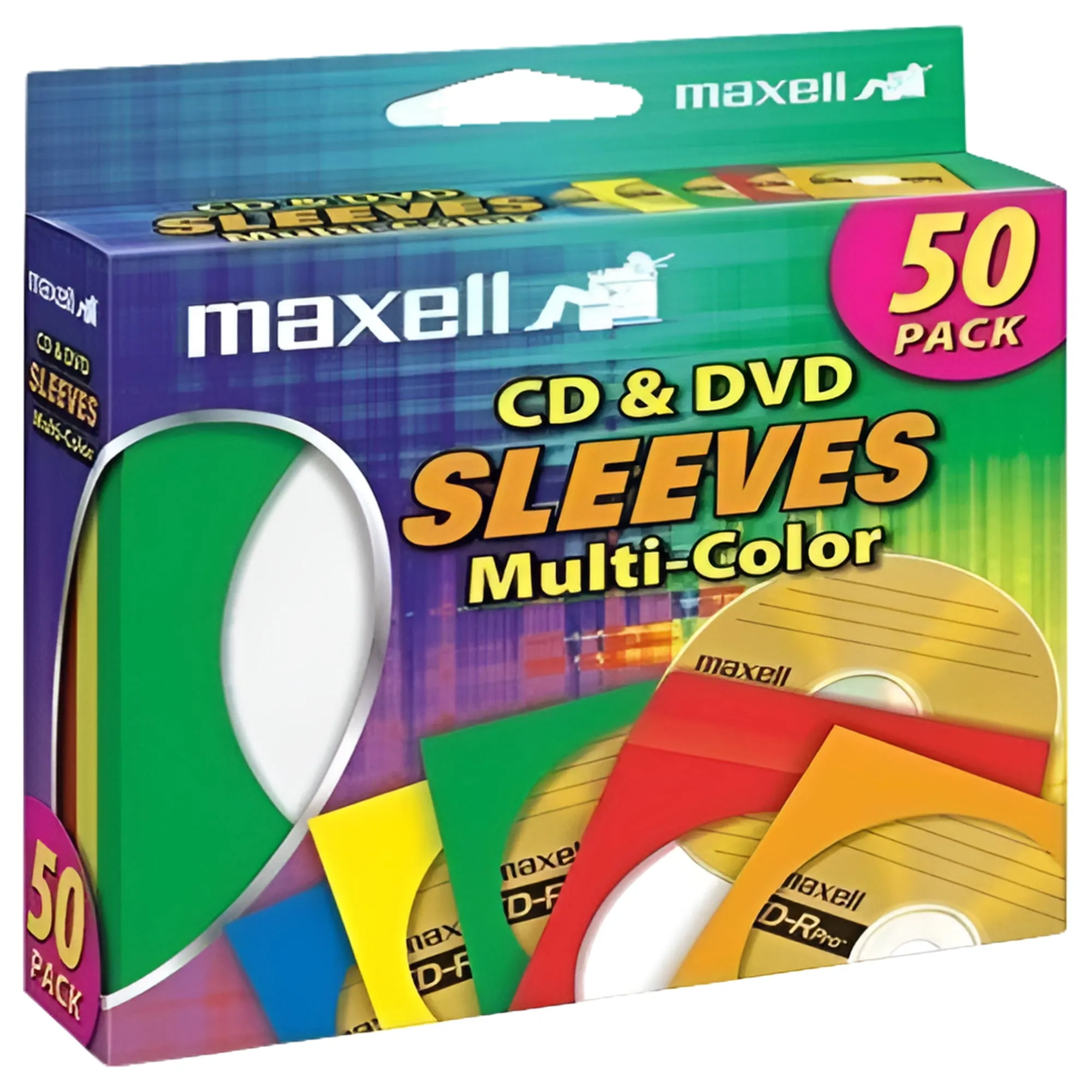 MAXELL 190134 — MAXELL CD/DVD STORAGE SLEEVES - 190132