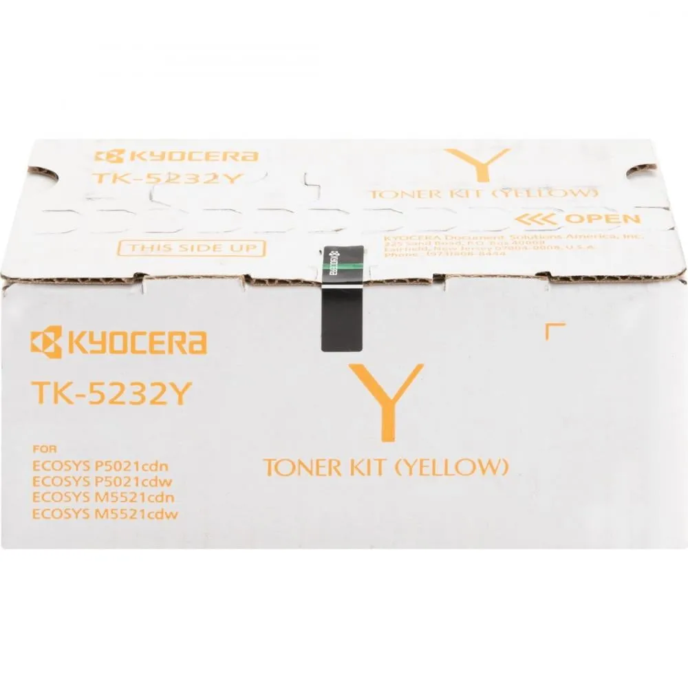 KYOCERA KYO1T02R9AUS0 — Kyocera TK-5232Y Toner Cartridge - Yellow - Laser - High Yield - 2200 Pages - 1 Each