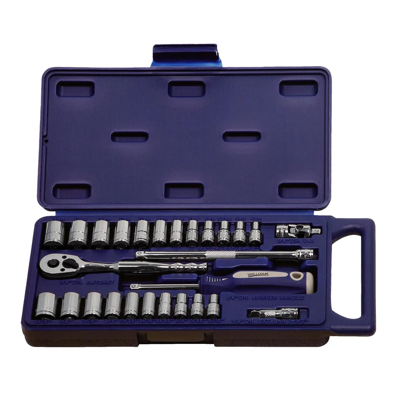 Williams JHW50661B — Williams 27-Piece 1/4" Drive Metric/SAE Socket Set