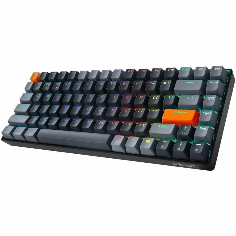 Adesso EASYTOUCH1000 — WIRED/WIRELESS/BLUETOOTH MULTI-OS ILLUMINATED VIA MECHANICAL MINI KEYBOARD WITH