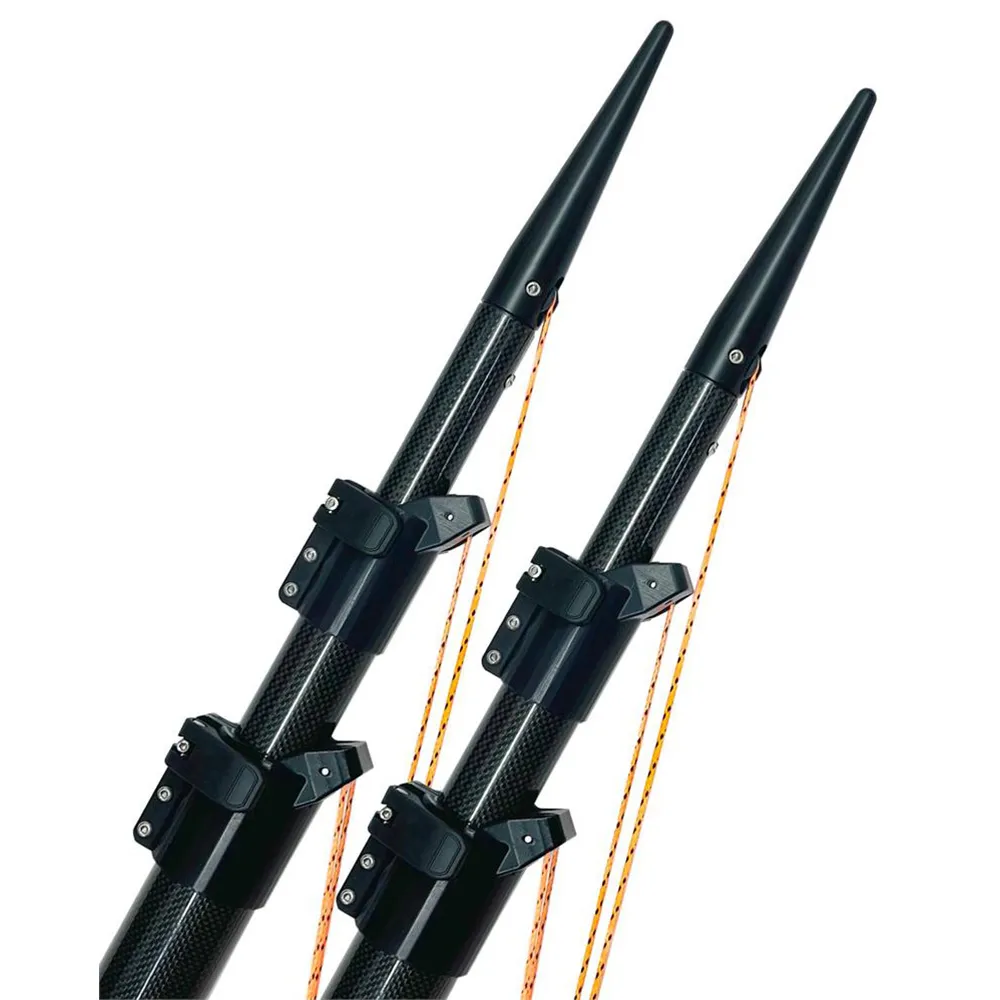 Lees Tackle ULT3920 — Lee's Ultima 20' Carbon Fiber Telescoping Outriggers Internally Rigged Self-Stowing Adj. Rigging