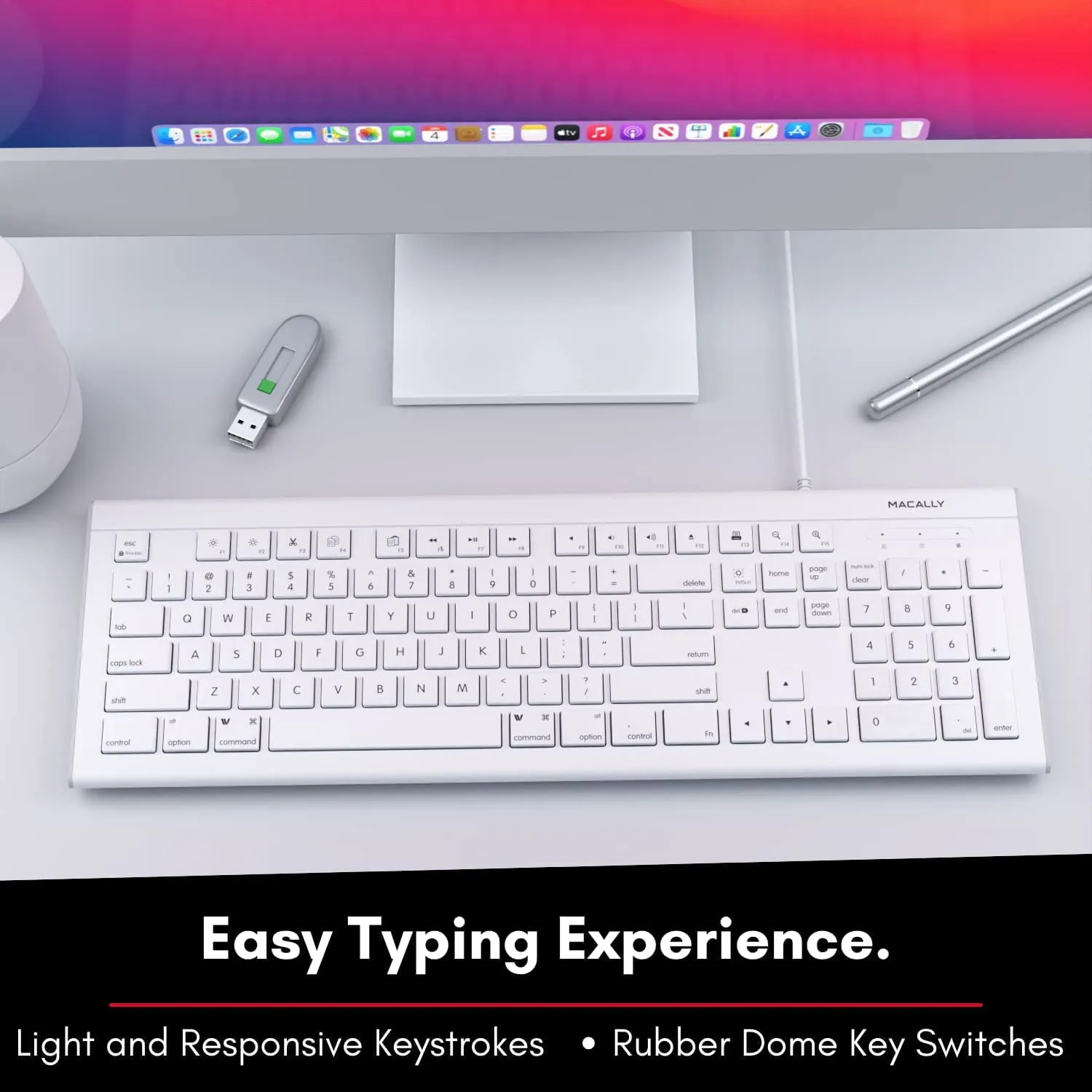 MacAlly MKEYE — MacAlly Full Size USB Keyboard for Mac with Numeric Keypad