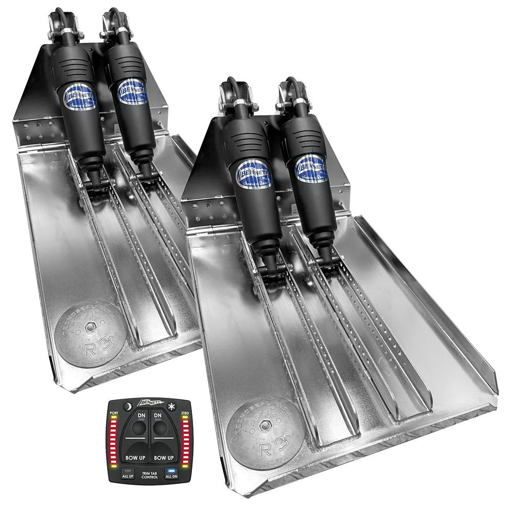 Bennett Trim Tabs BOLT1423HD-OBI — Bennett Marine BOLT 14x23 Dual Electric Trim Tab System w/One Box Indication Unit