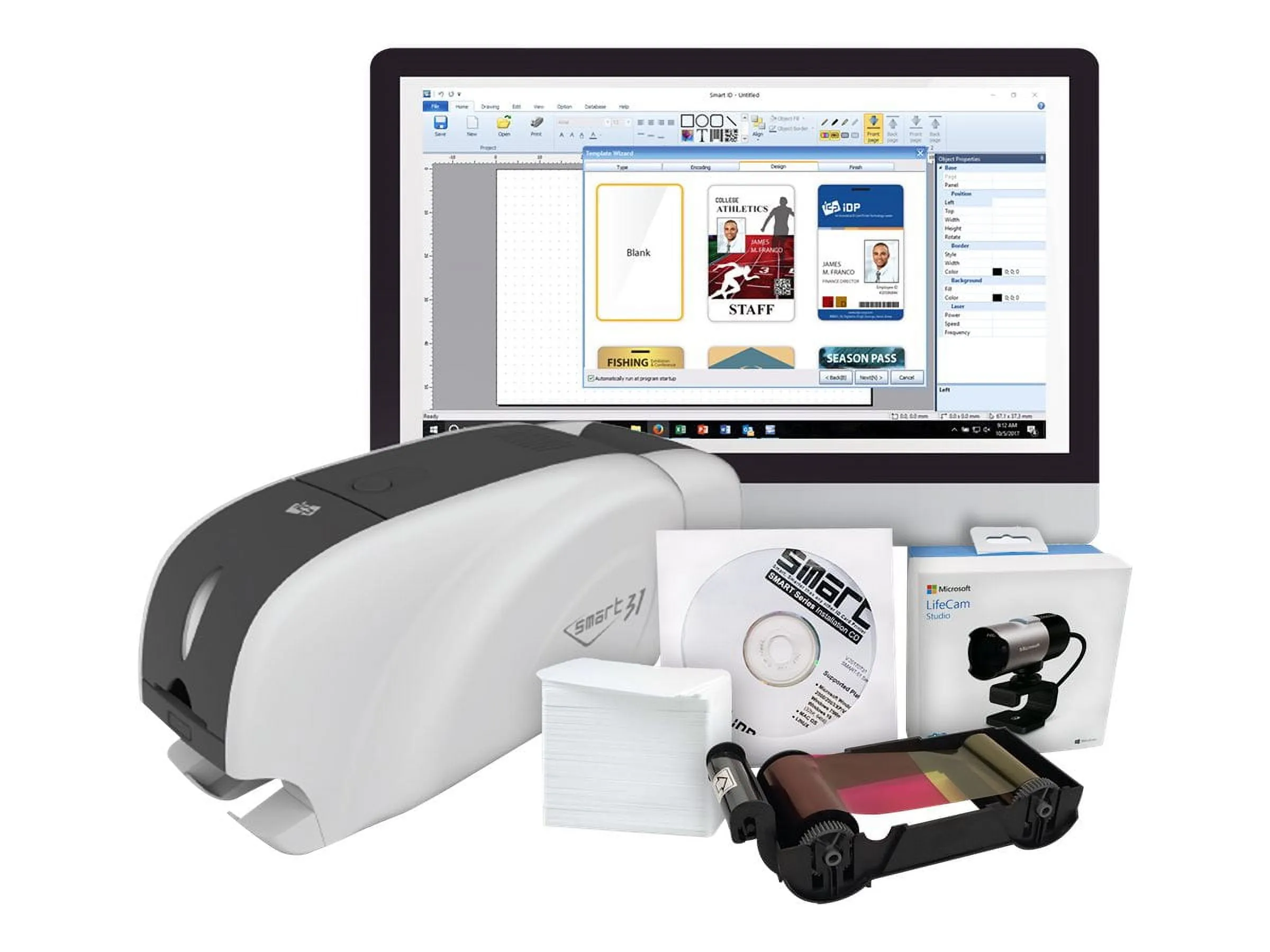 BRADY IDP-651528B — IDP SMART 31 DUAL-SIDED ID CARD PRINTER BUNDLE