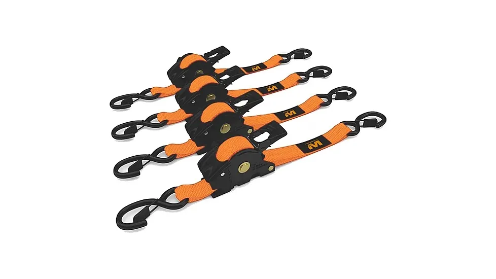 Muddy MUD-RRS10-4PK — 1"X10' Retractable Ratchet Straps 4 Pack