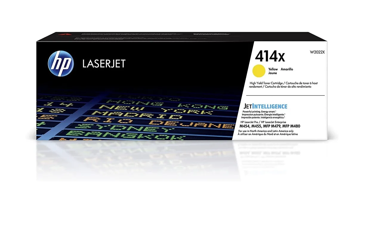 HP HEWW2022X — HP 414X High Yield LaserJet Toner Cartridge Yellow W2022X
