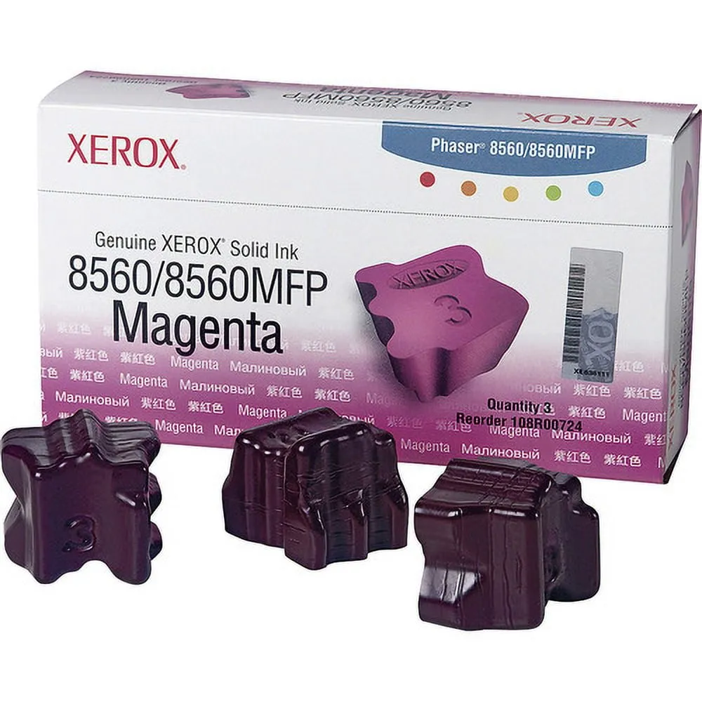 XEROX 108R00724 — GENUINE XEROX SOLID INK MAGENTA, PHASER 8560/8560MFP (3 STICKS) FOR PHASER 8560M
