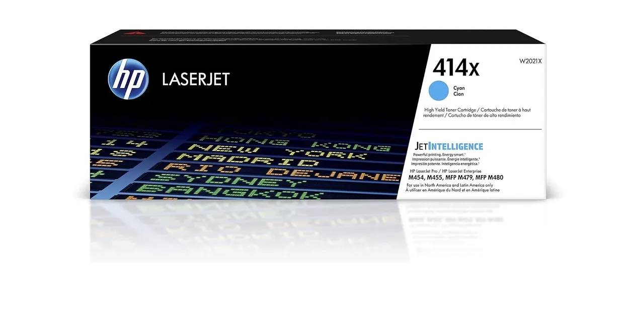 HP HEWW2021X — HP 414X High Yield LA LaserJet Toner Cartridge Cyan W2021X