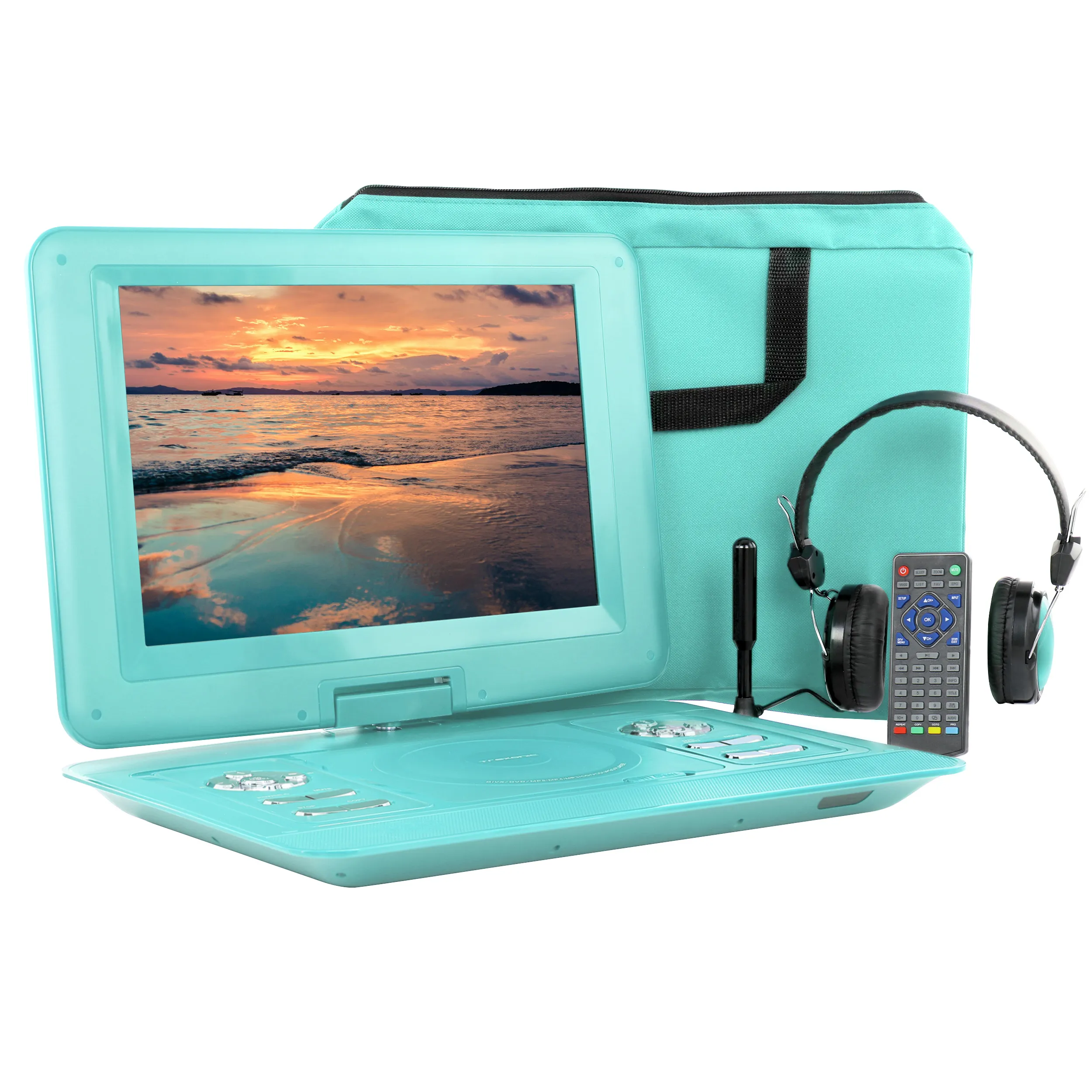 Trexonic TR-D133TEA — Trexonic 13.3 Inch Portable TV+DVD Player with Color TFT LED Screen and USB/HD/AV Inputs