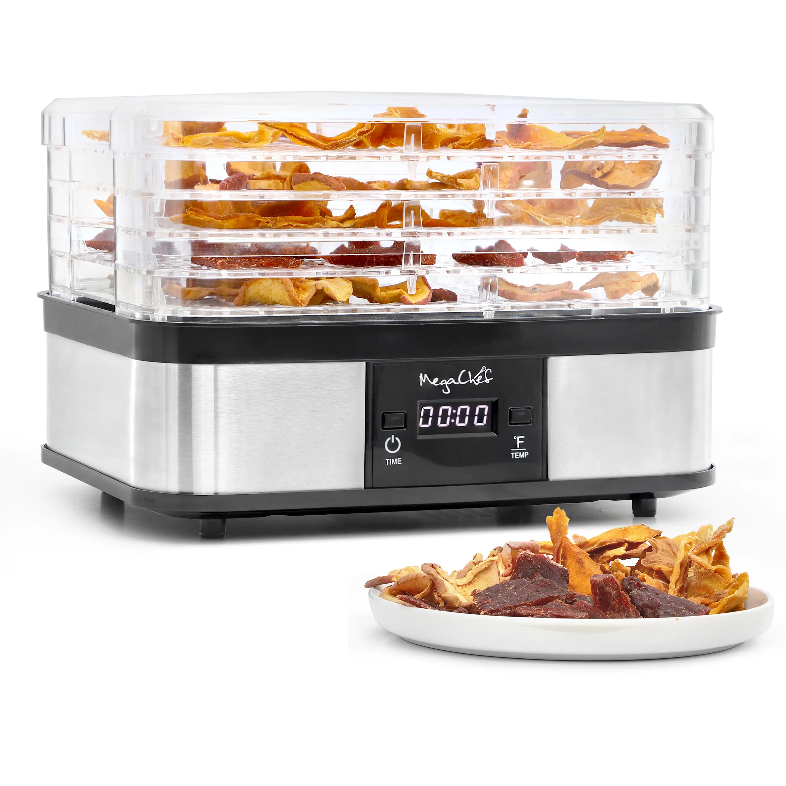MegaChef MC1159 — MegaChef 5 Tray Food Dehydrator with Timer and Temperature Control