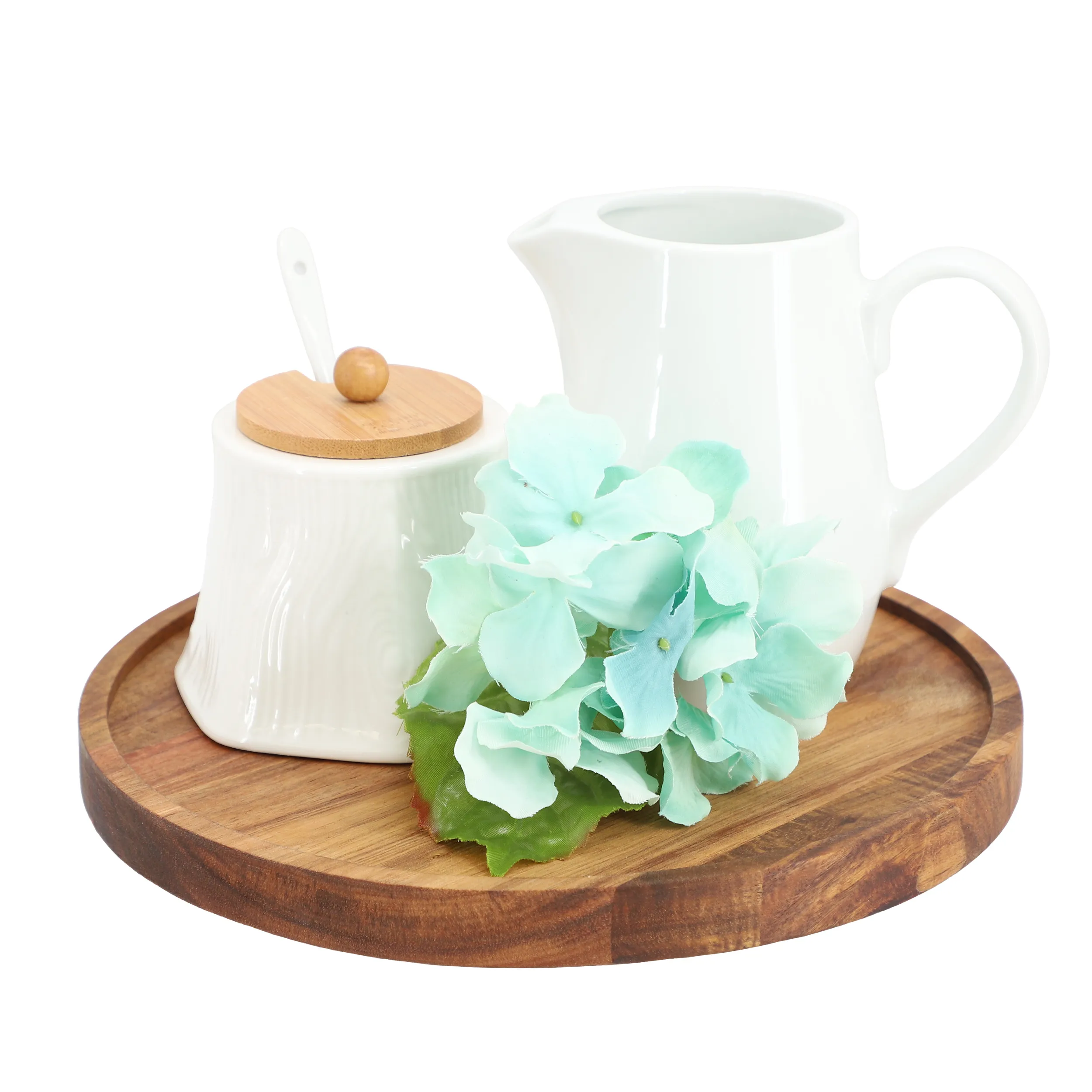 MegaChef MC-A108 — MegaChef 10 Inch Acacia Wood Lazy Susan Tray