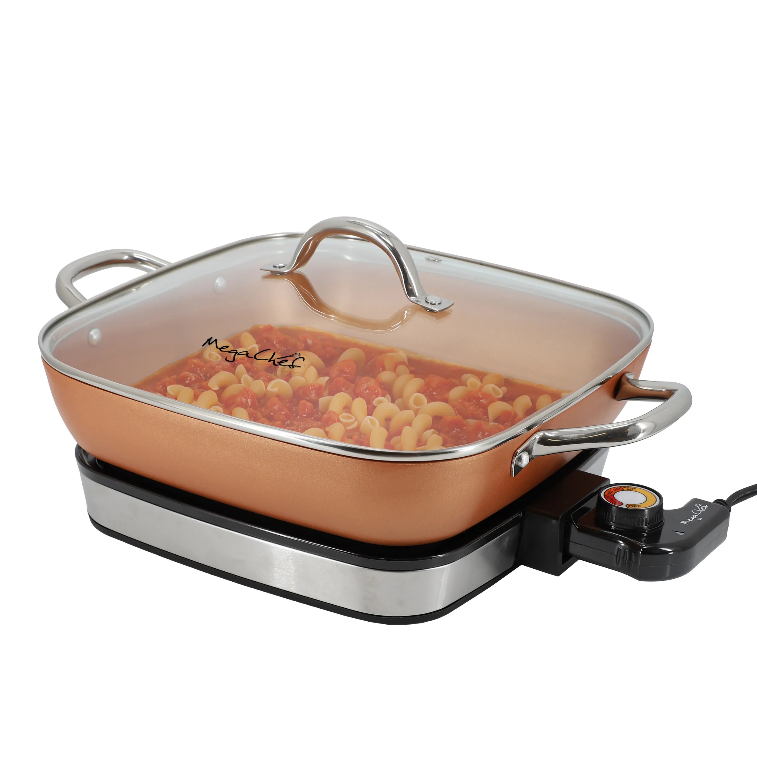 MegaChef MCF-3030-6 — MegaChef 11.81" Electric Copper Coated Fry Pan