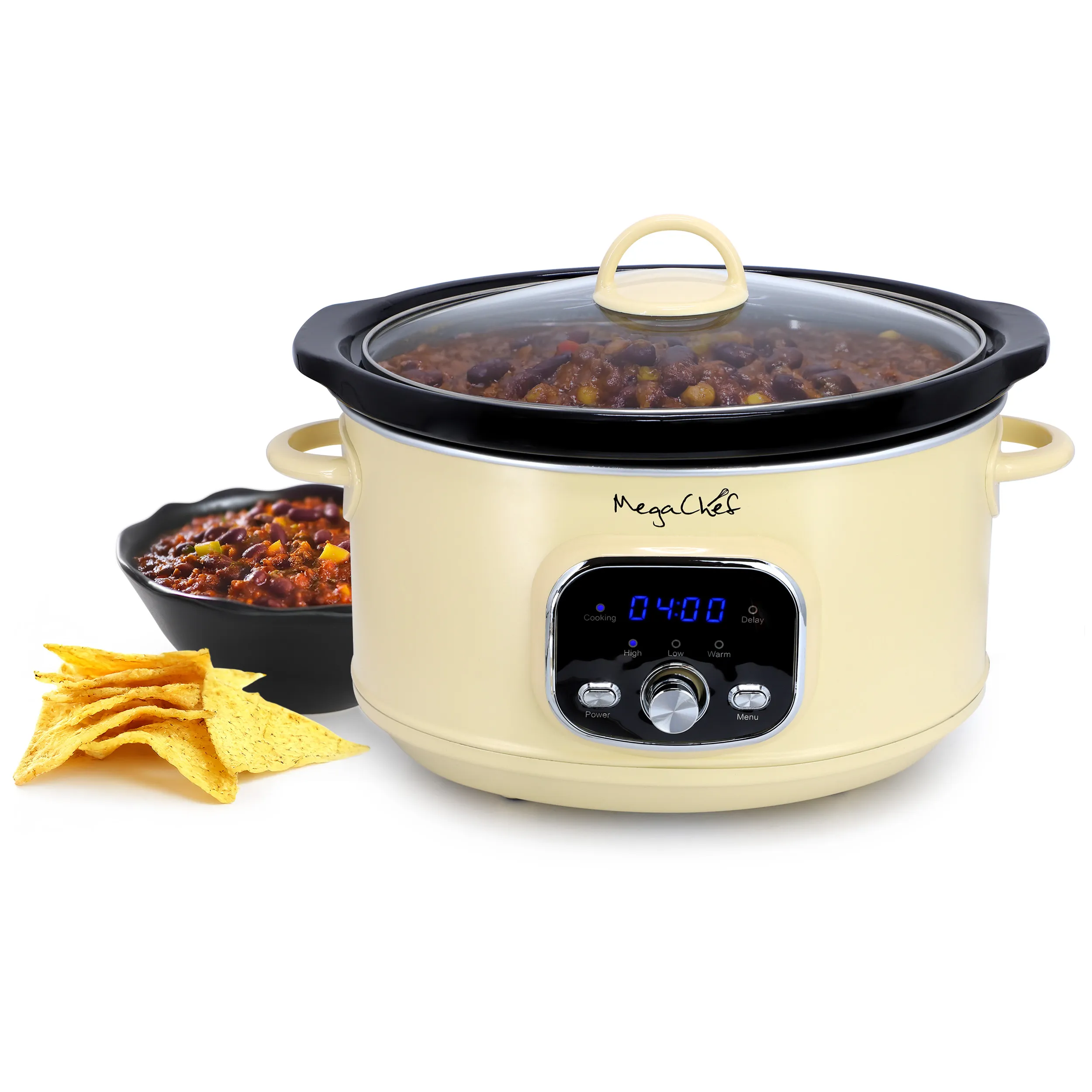 MegaChef MCSC-350 — MegaChef Elegant 3.7 Quart Slow Cooker - Ivory