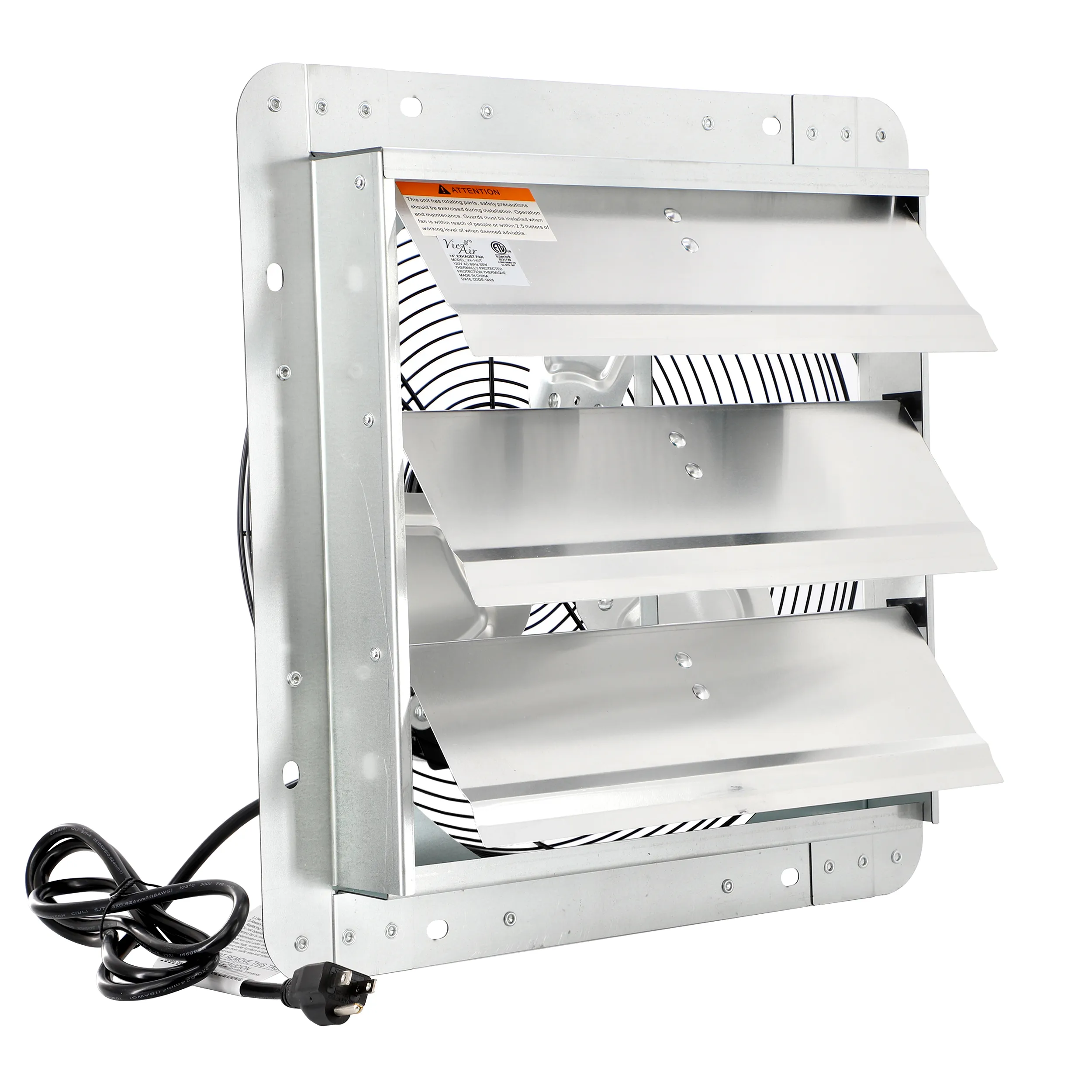 VIE AIR VA-14VTT — Via Air 14 Inch Shutter Exhaust Fan with Power Cord