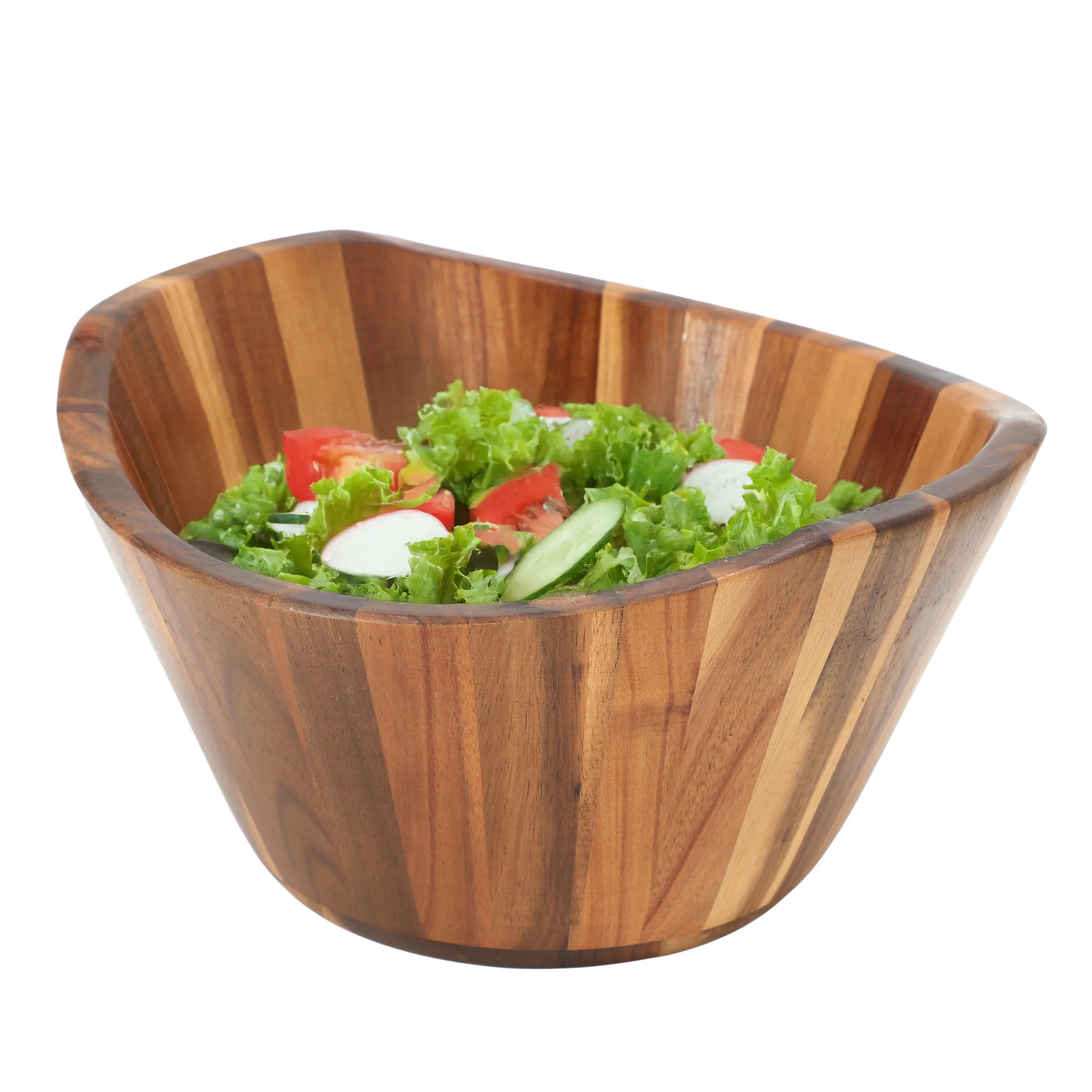 MegaChef MC-A116 — MegaChef 11.75 Inch Acacia Wood Deep Salad Bowl