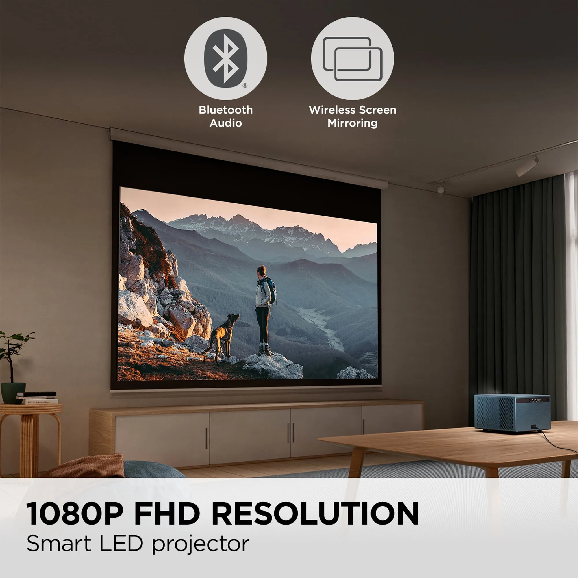 VIEWSONIC LX60HD — 1080P Smart LED Projector with Google TV Integration