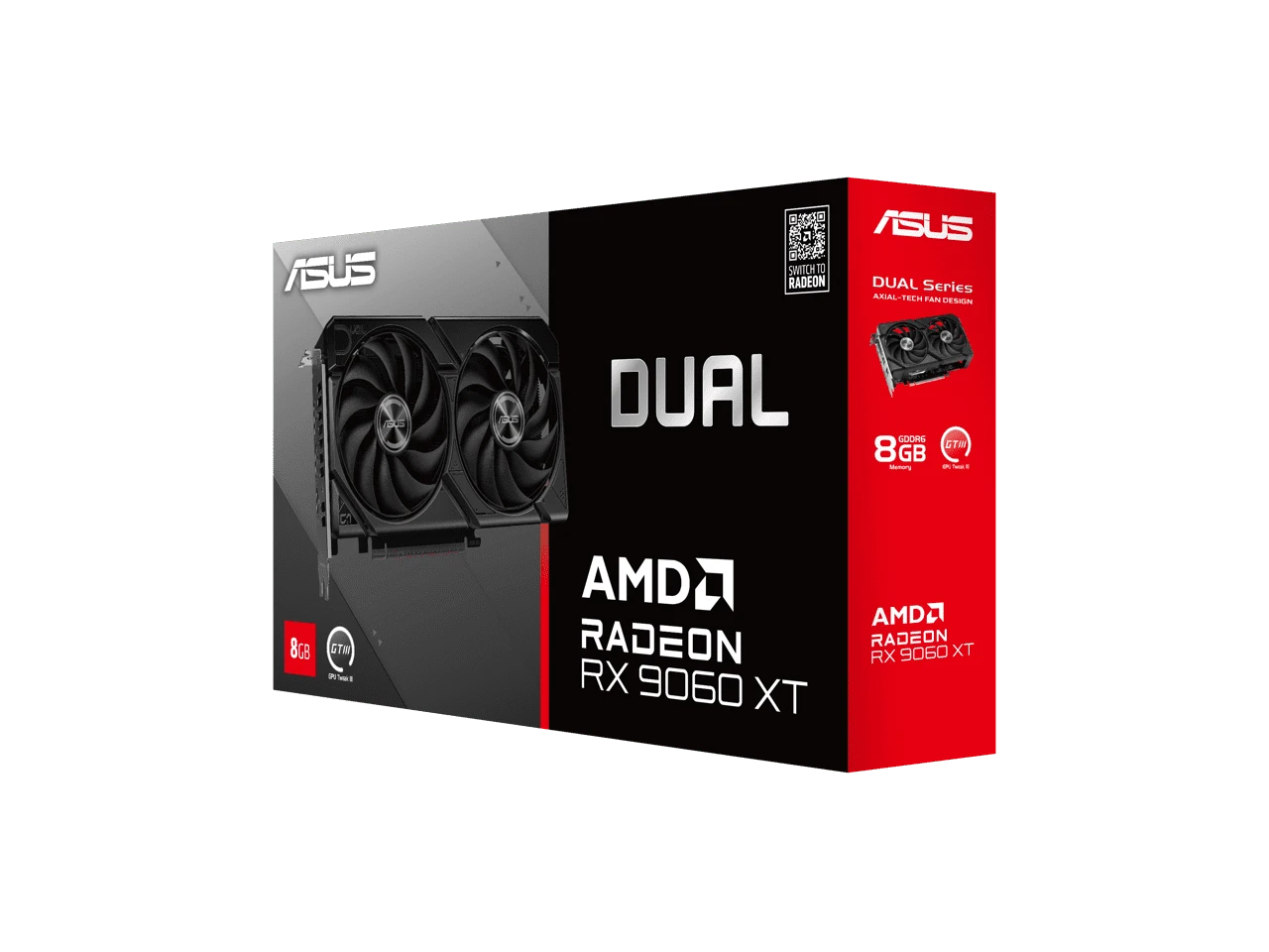 ASUS DUAL-RX9060XT-8G — ASUS Dual Radeon RX 9060 XT 8GB GDDR6 Graphics Card