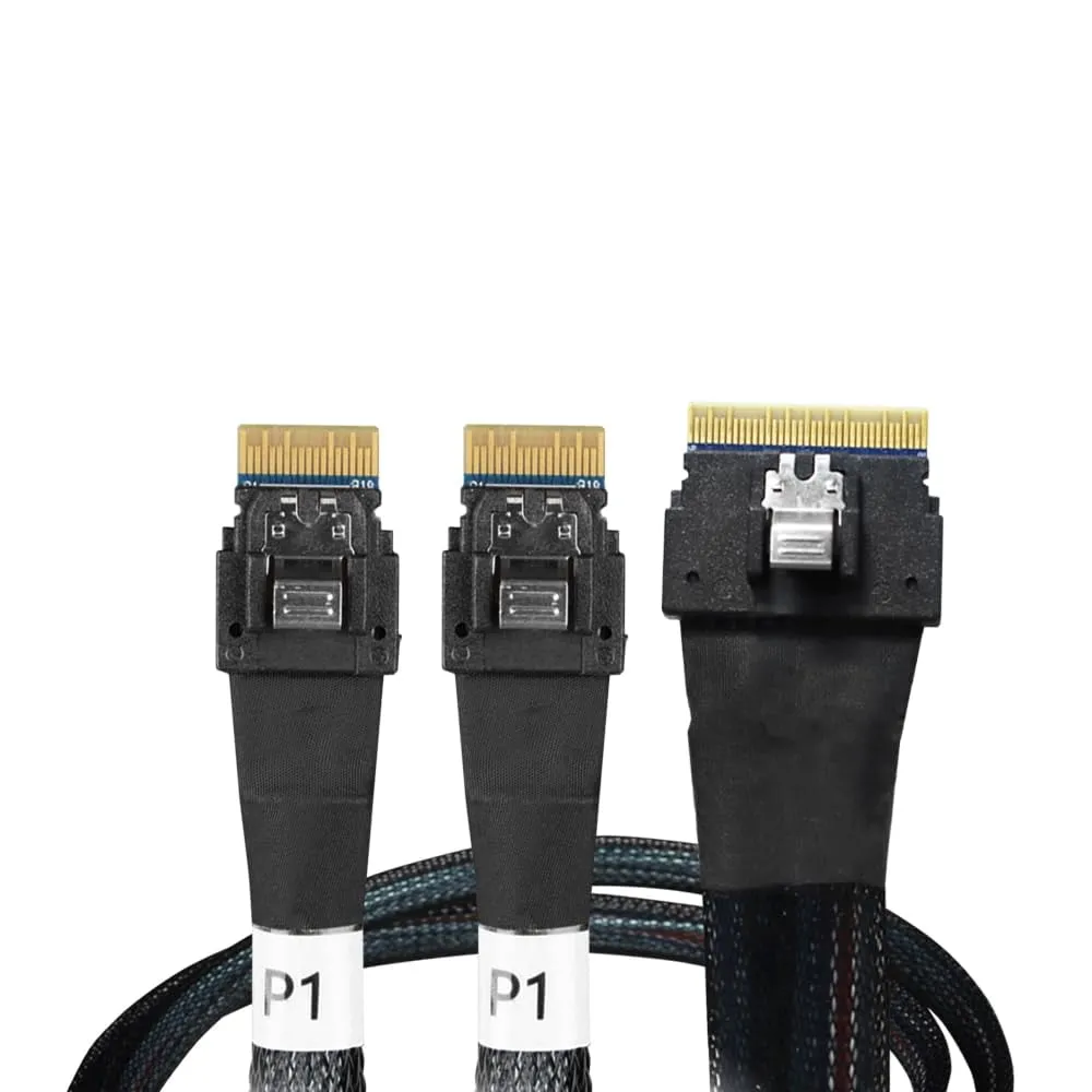 Icy Dock MB306L-B — ICY DOCK SlimSAS 8i to 2xSlimSAS 4i Cable - 0.5M