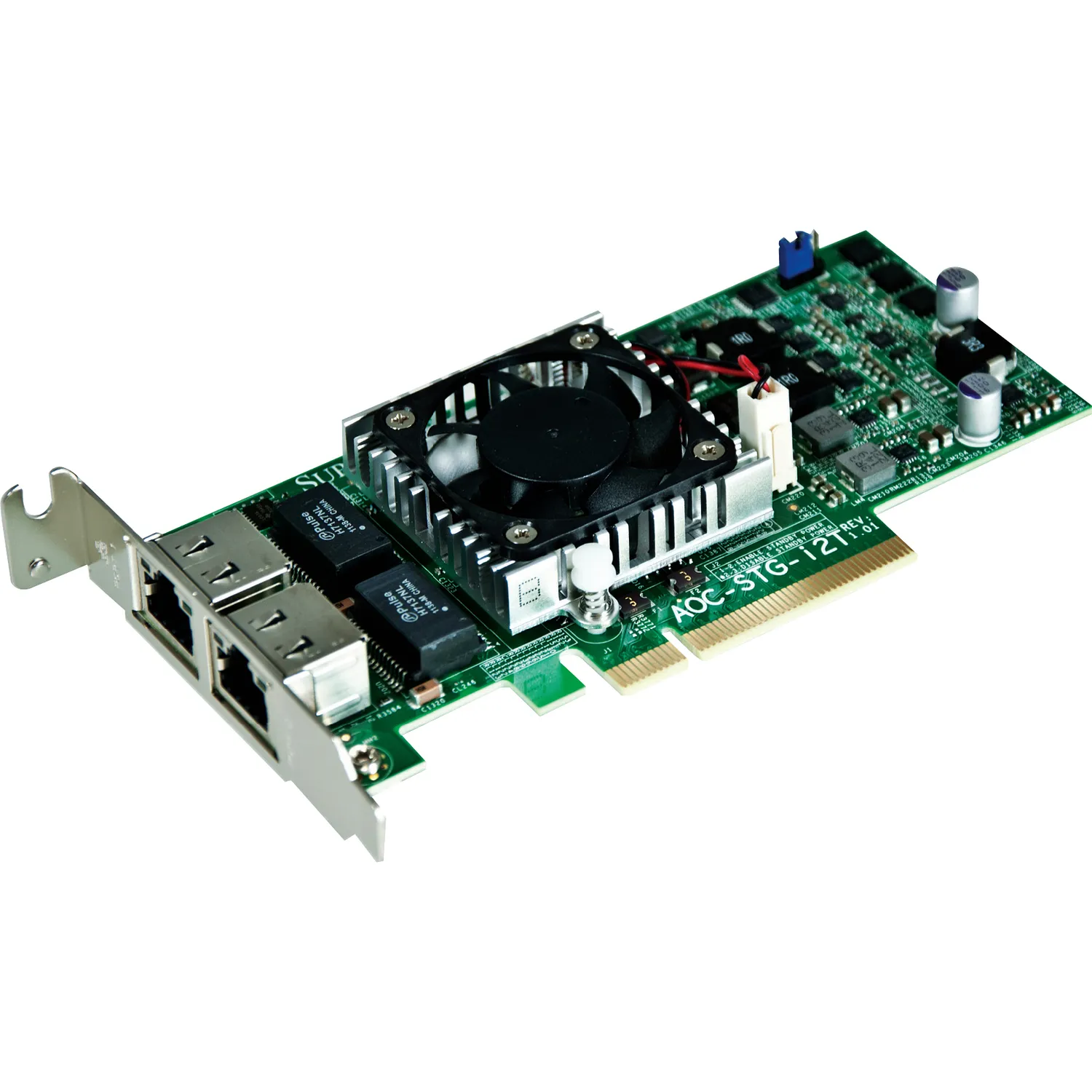 Supermicro AOC-STG-I2T — Supermicro AOC-STG-i2T 2Port 10 Gigabit Ethernet PCI-Express 2.1 RJ45 Adapter Low Profile Retail