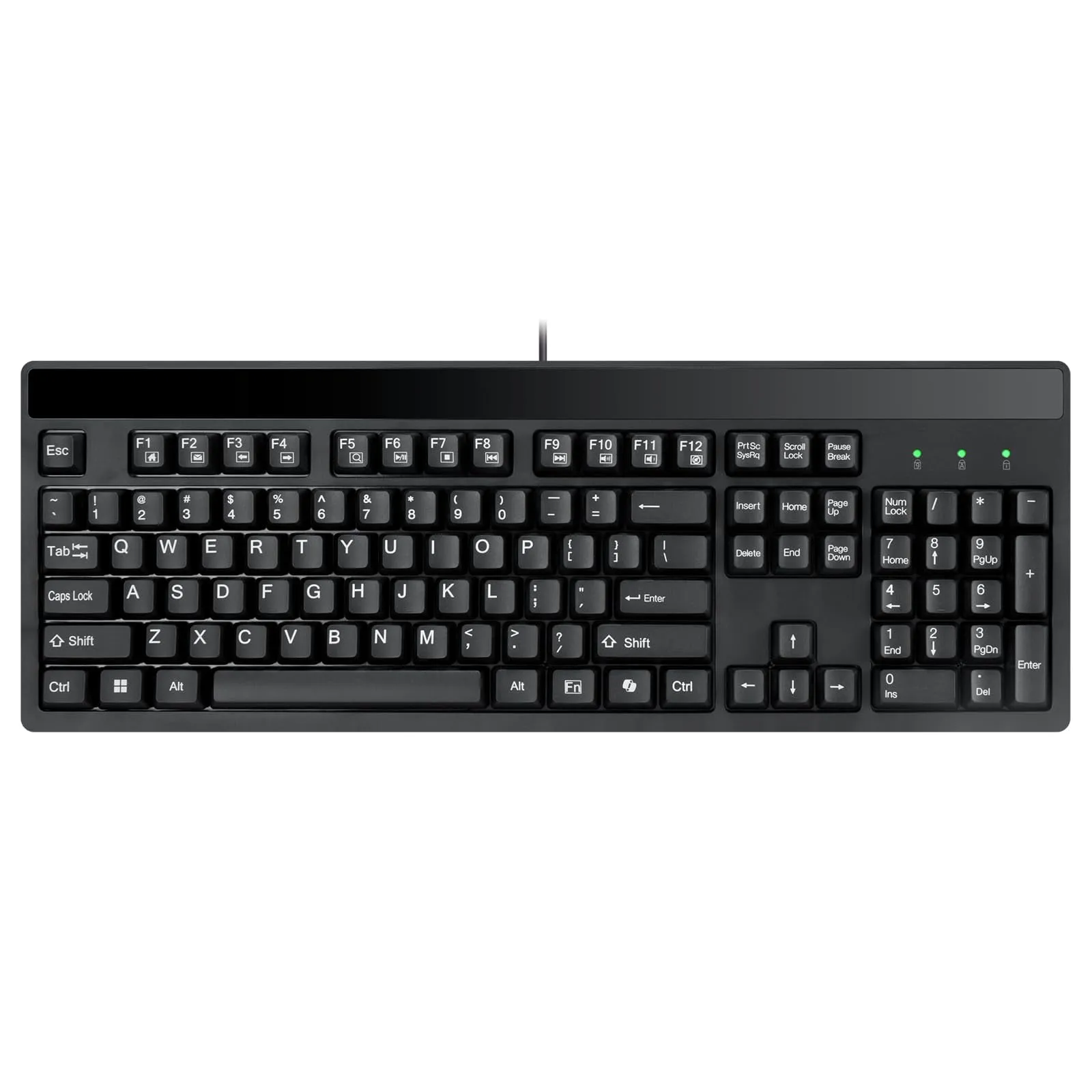 Adesso EASYTOUCH130 — FULL SIZED WIRED MECHANICAL KEYBOARD WITH COPILOT AI HOTKEY