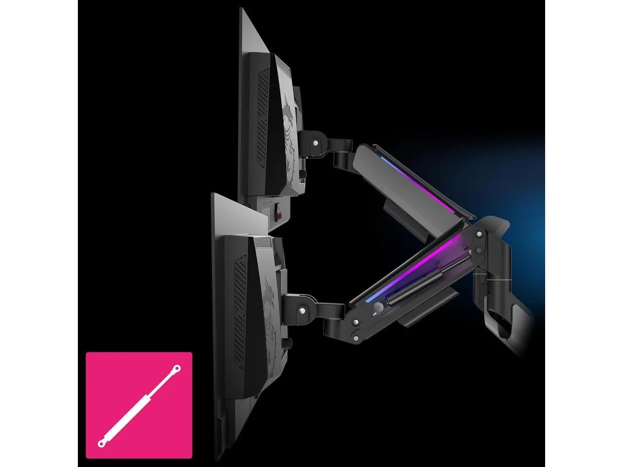 MSI MPGMT201DRV2 — MSI MPG MT201DR V2 RGB Dual Monitor Arm