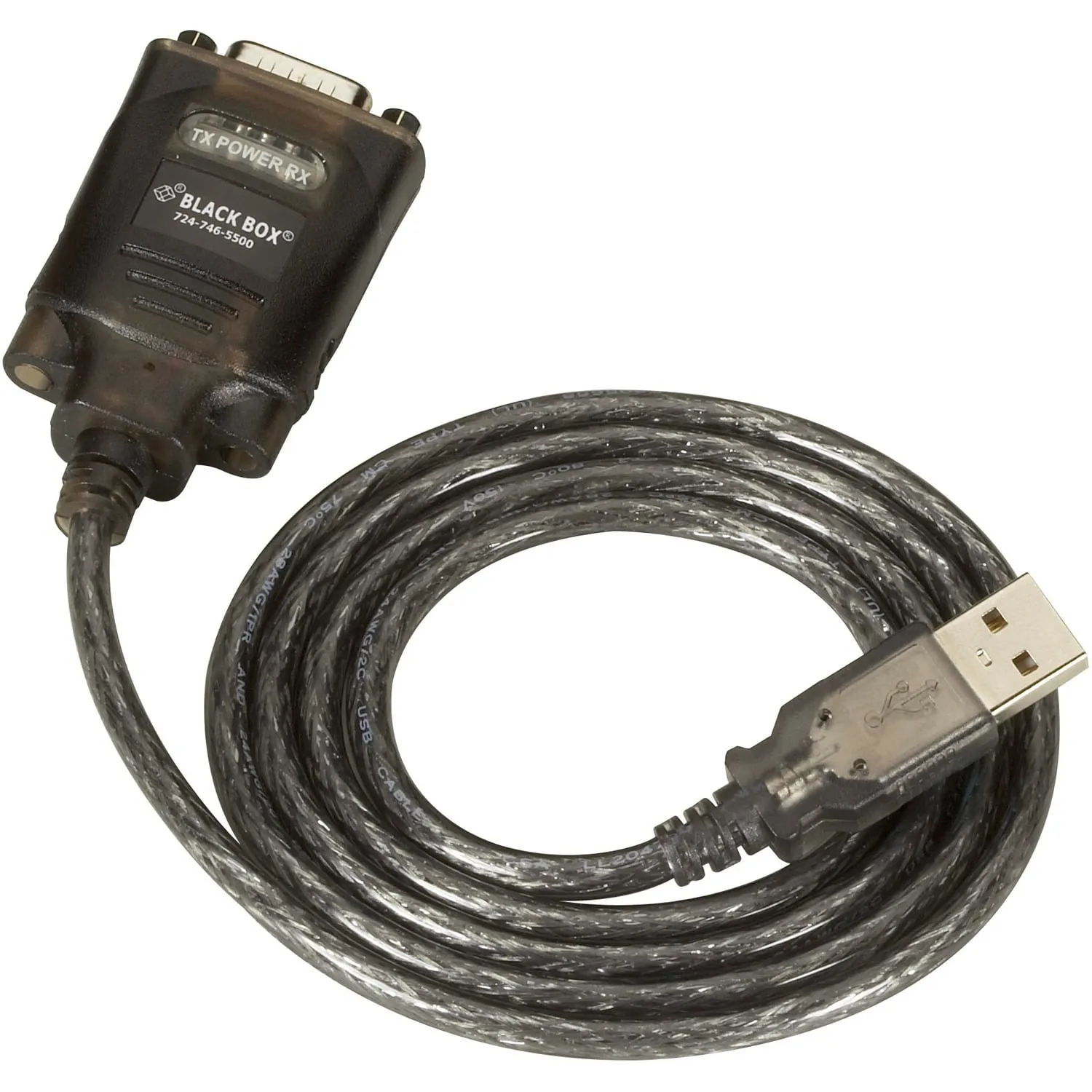 BLACK BOX CORPORATION IC199A-R4 — USB to DB9 Serial Converter Cable - 6 Feet
