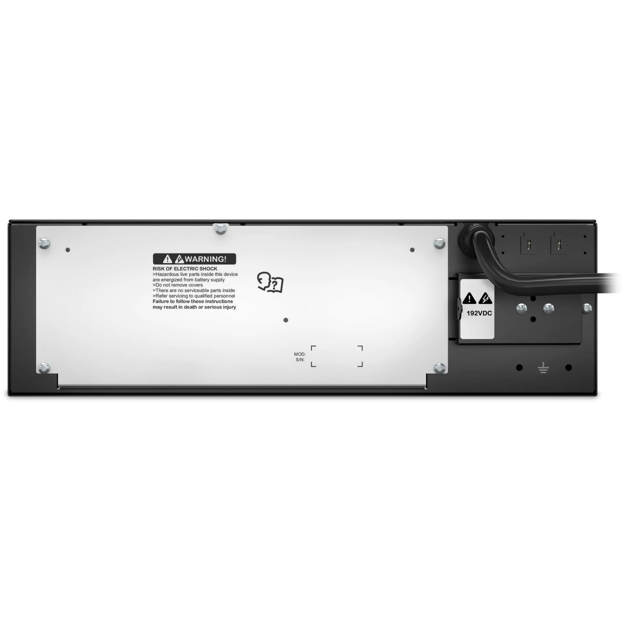APC - Schneider Electric SRT192RMBP — APC SMART-UPS ON-LINE SRT EXTERNAL BATTERY PACK, 3U RACK, 192VDC - BATTERY PACK