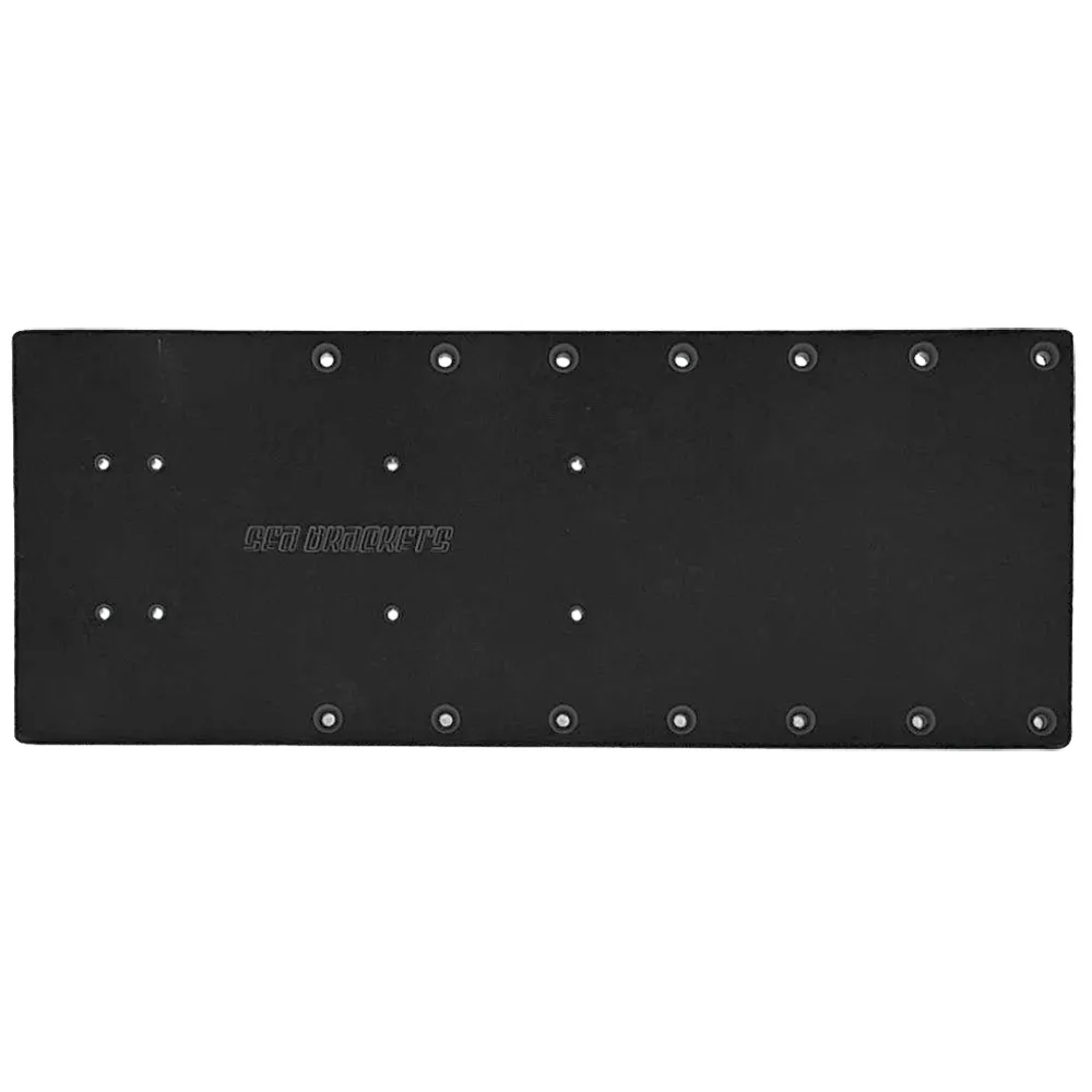 Sea Brackets SEA2325-BLK — Sea Brackets 20" Straight Trolling Motor Plate - Black